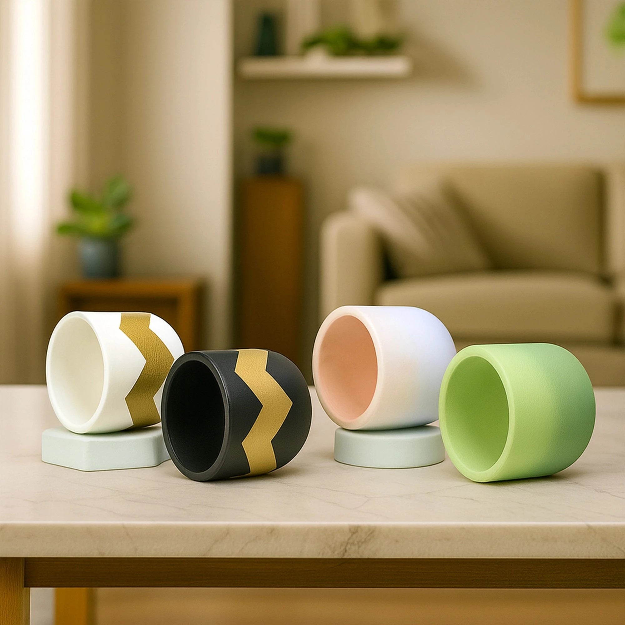 Terracotta Treasures - (Set of 4) Terracotta Pot Urban Plant