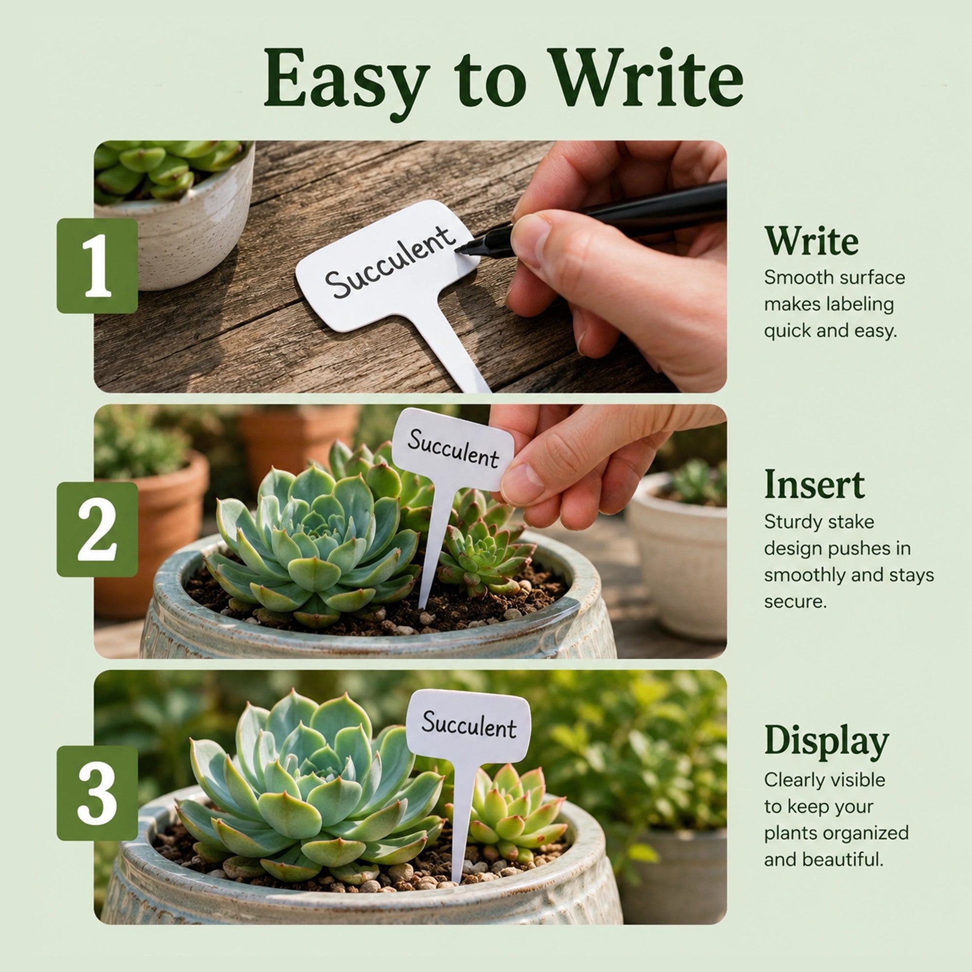 Urban Plant Gardening Name Tag - (Set of 10)
