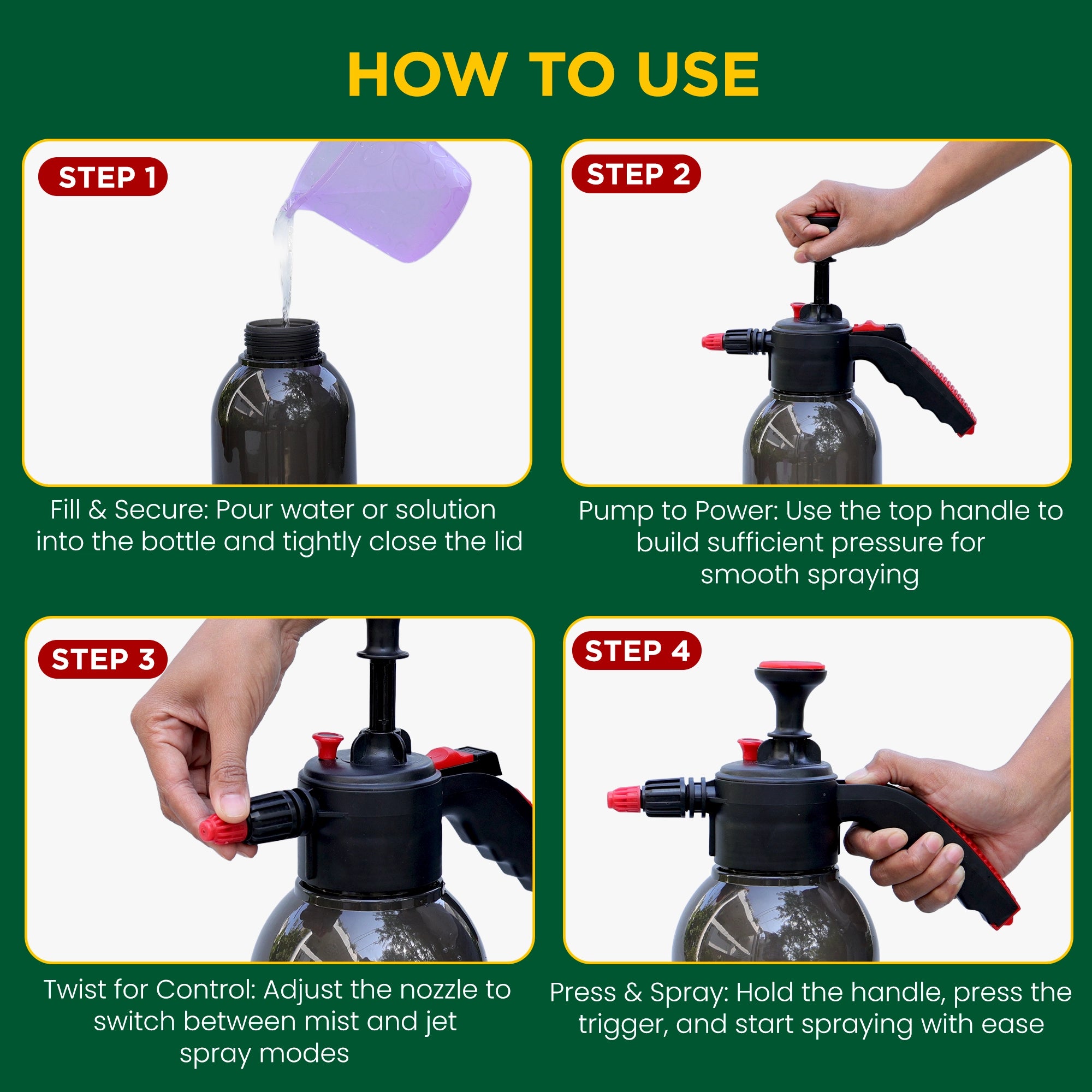 Urban Plant Aquamist Pressure Sprayer Pressure Sprayer Urban Plant Transparent Black