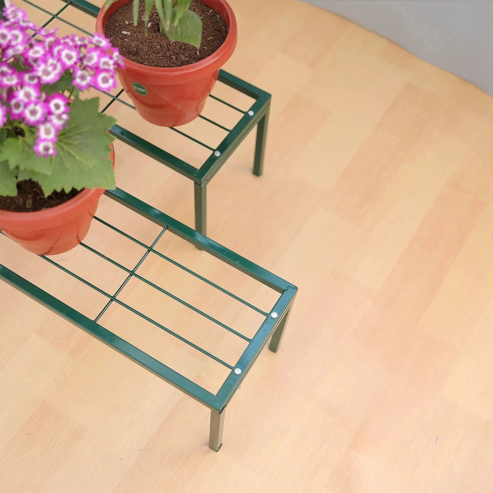 Urban Plant Apollo Metal Plant Stand for Garden (Green - Set of 2) Metal Stand Urban Plant