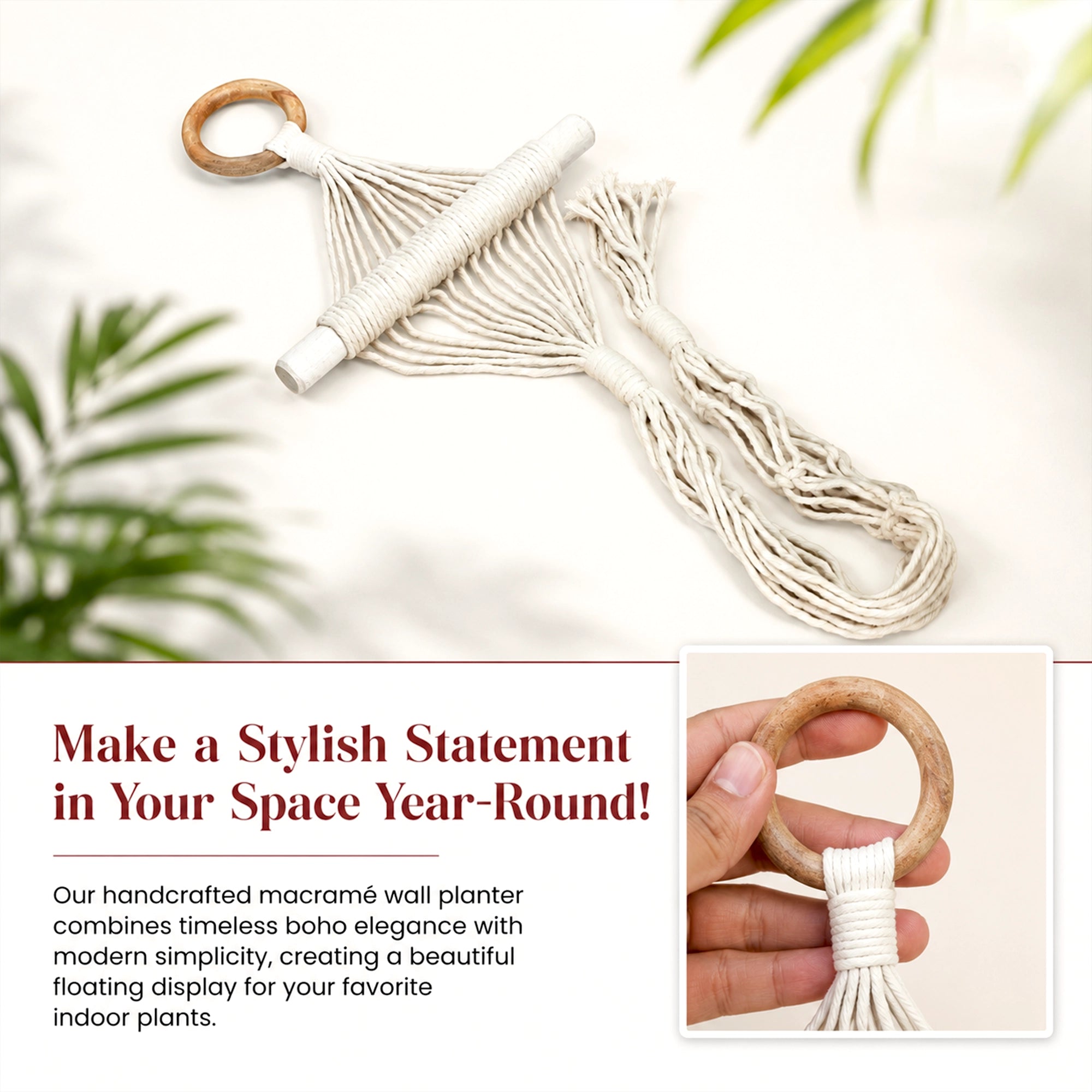 Urban Plant Twisted Tassel Macrame Plant Hanger