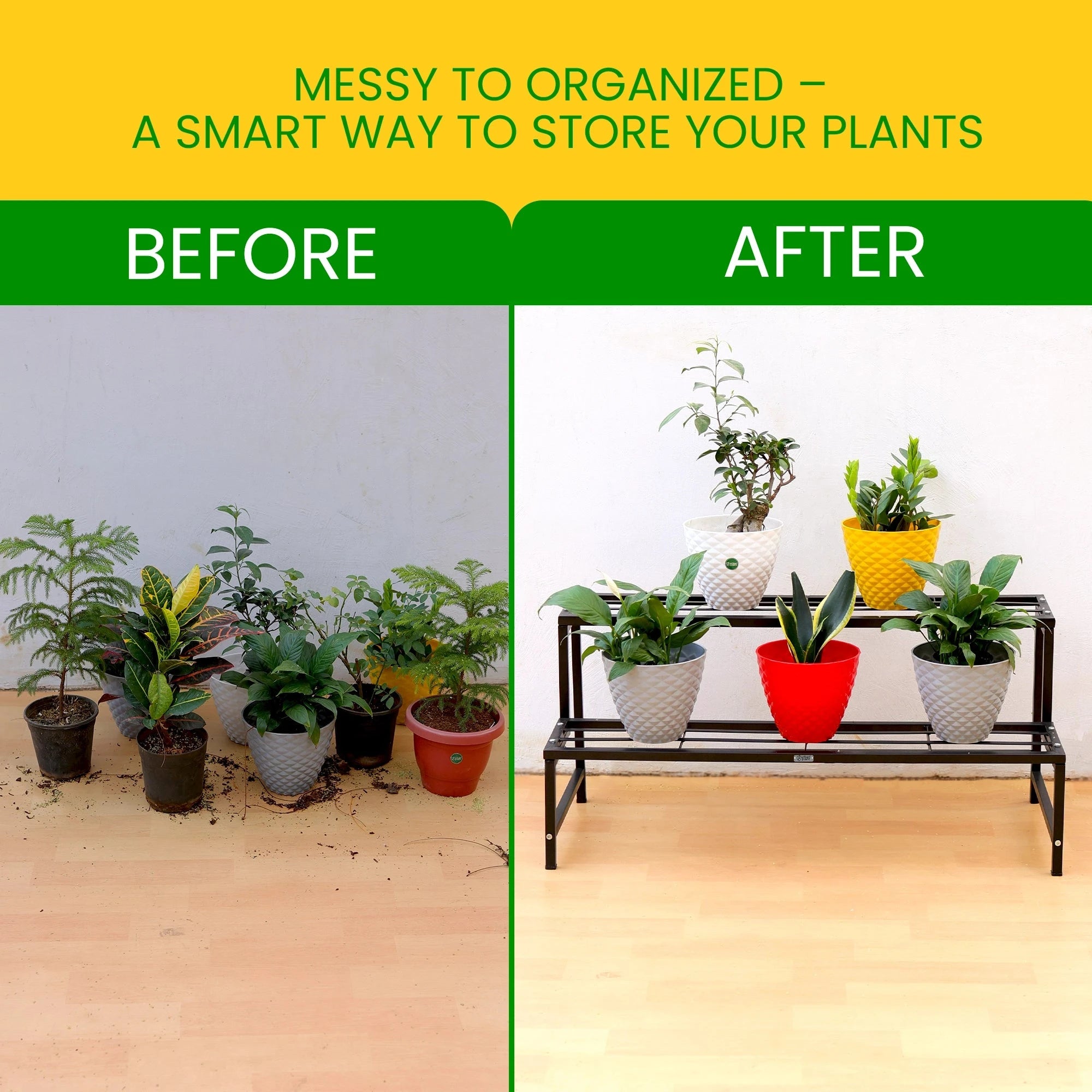 Urban Plant Heavy Duty 2 Step Planter Pot Stand Metal Stand Urban Plant