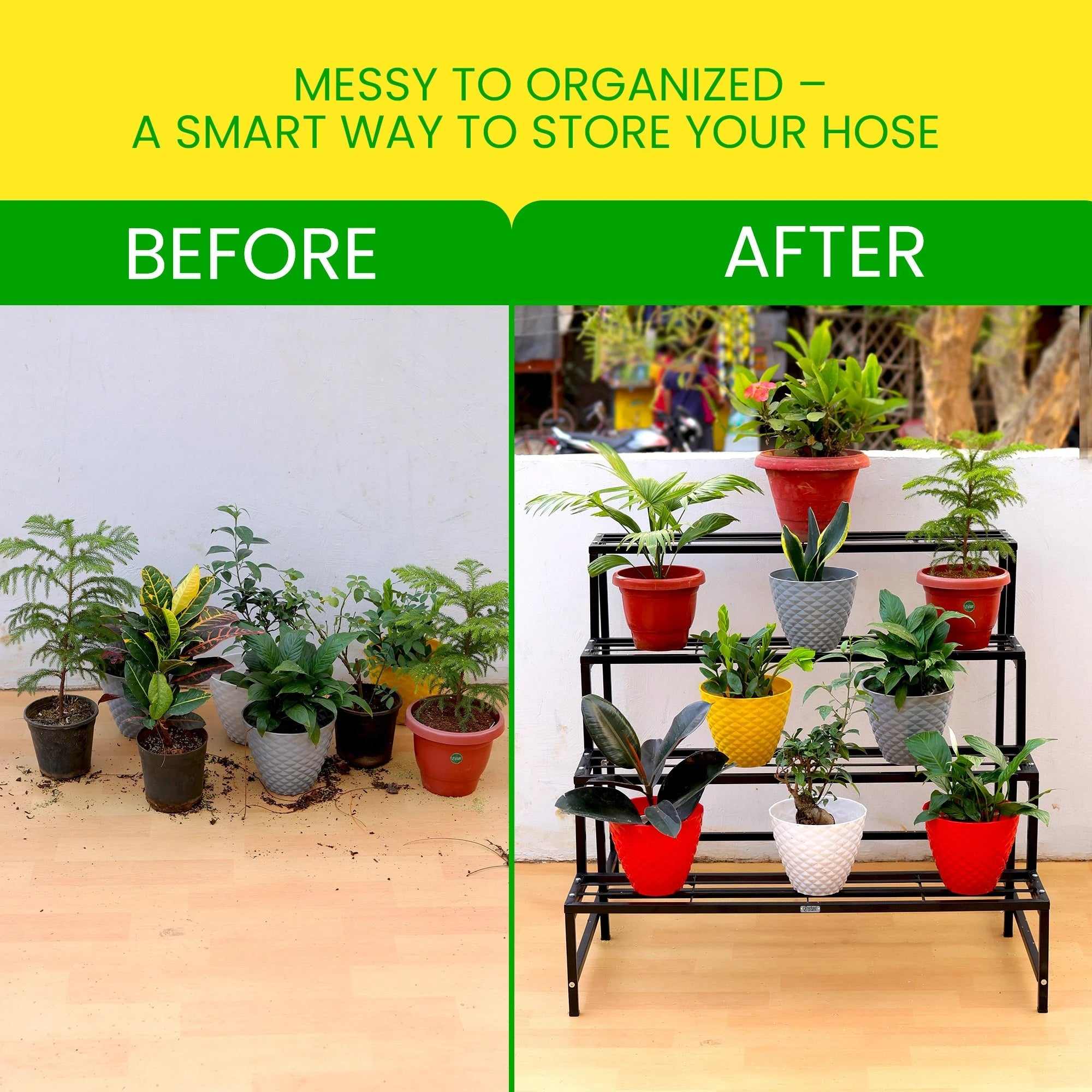 Urban Plant Heavy Duty 4-Step Planter Pot Stand Metal Stand Urban Plant