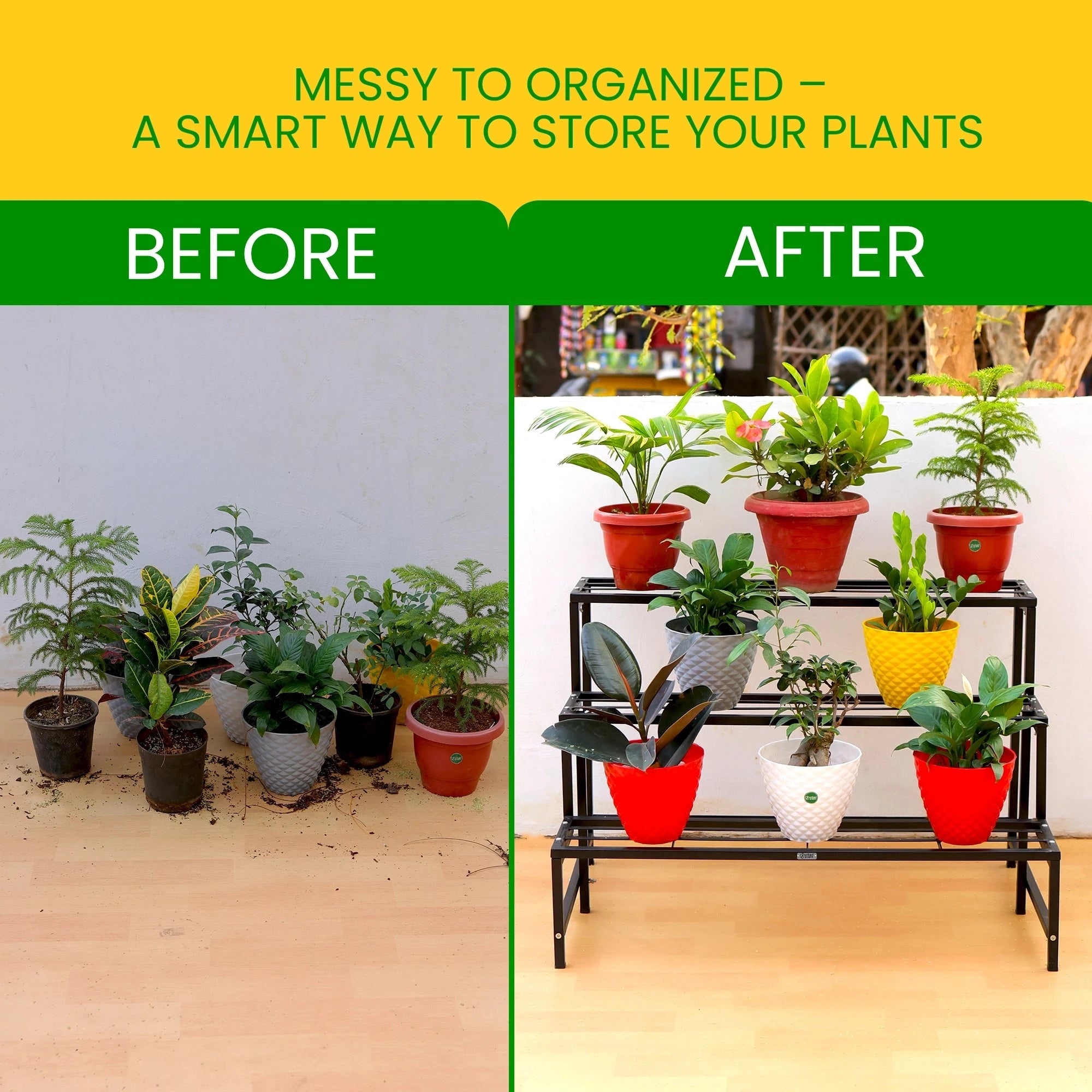 Urban Plant Heavy Duty 3 Step Planter Pot Stand Metal Stand Urban Plant