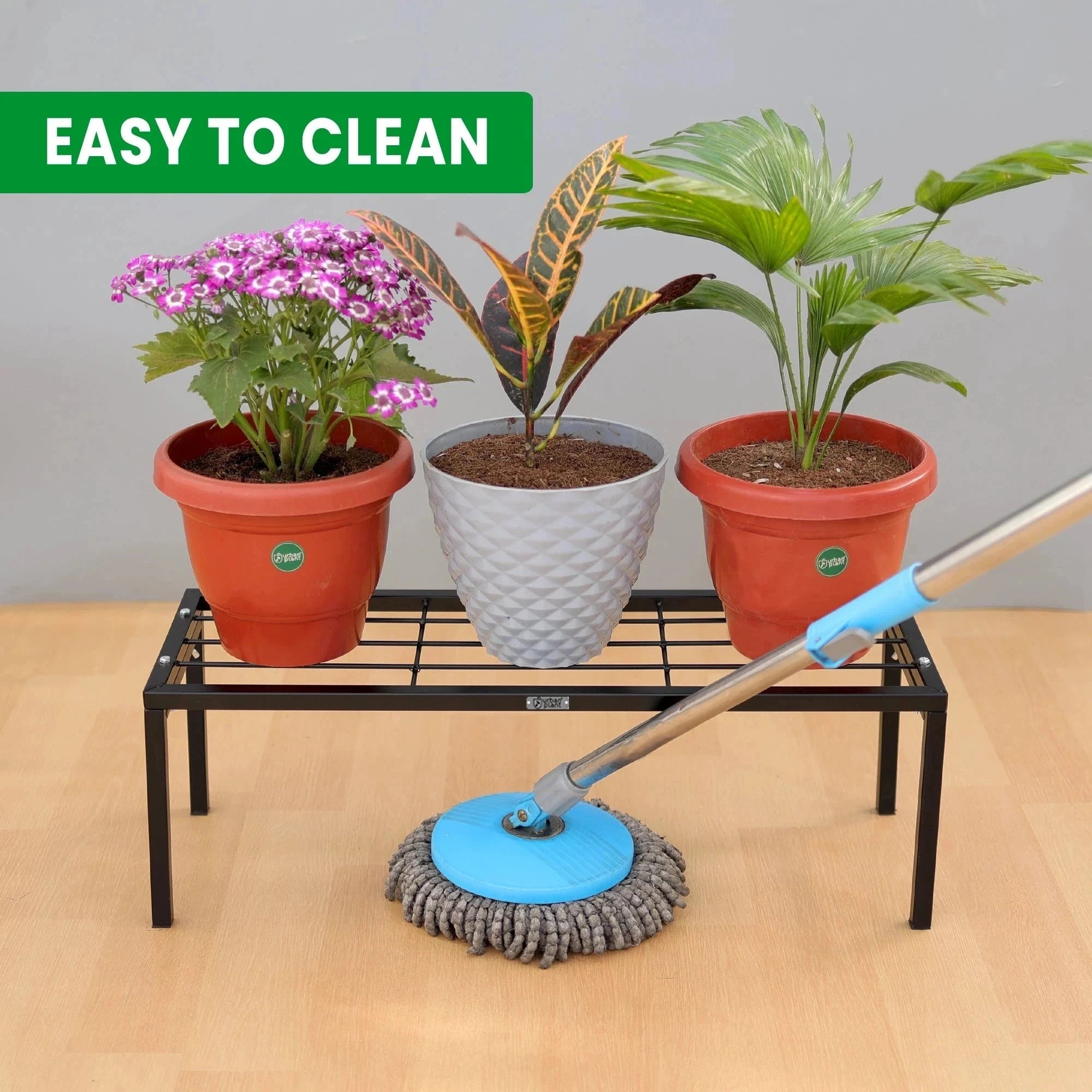 Urban Plant Apollo Metal Plant Stand for Garden (Black - Set of 2) Metal Stand Urban Plant