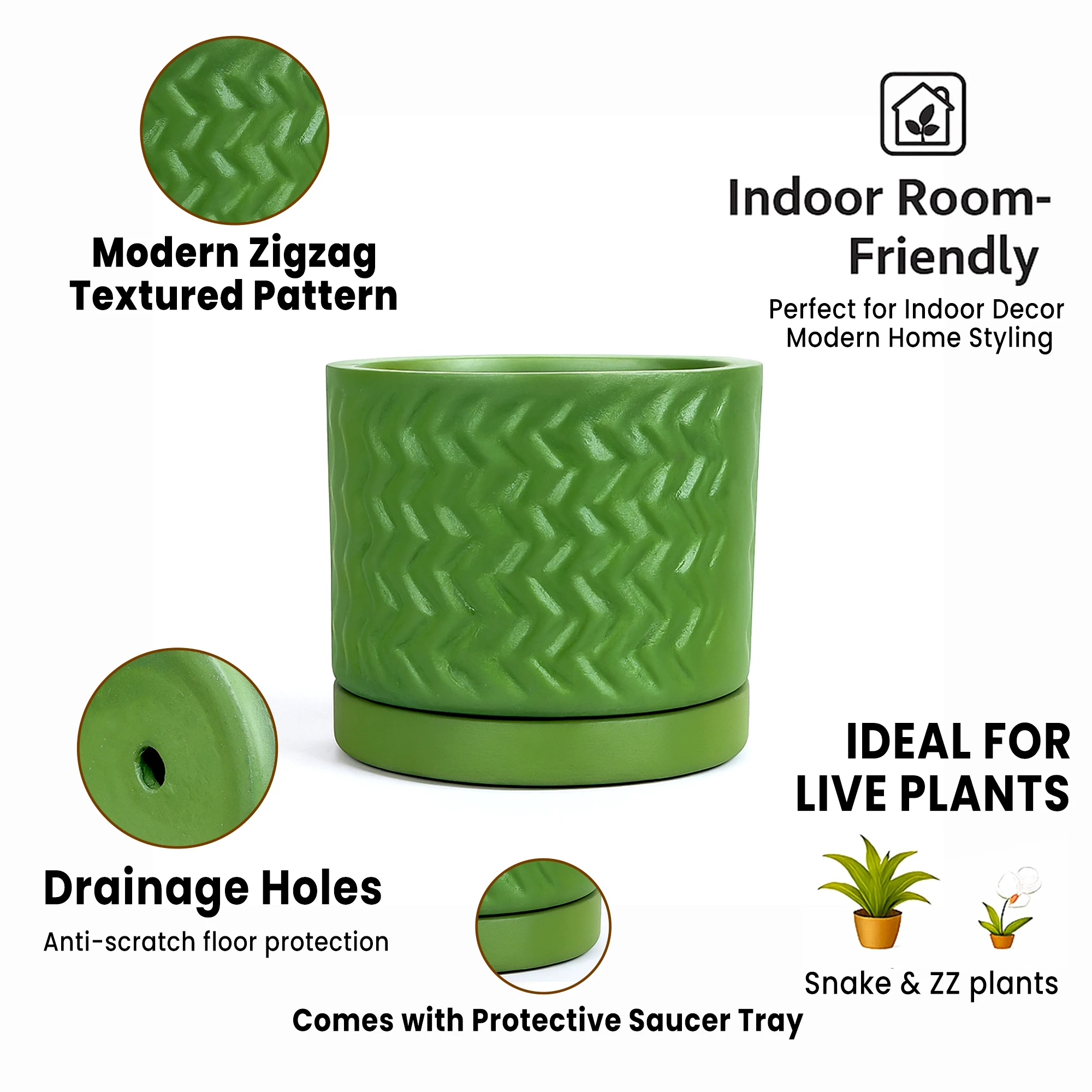 Fresh Breath Terracotta Pot with Saucer Urban Plant