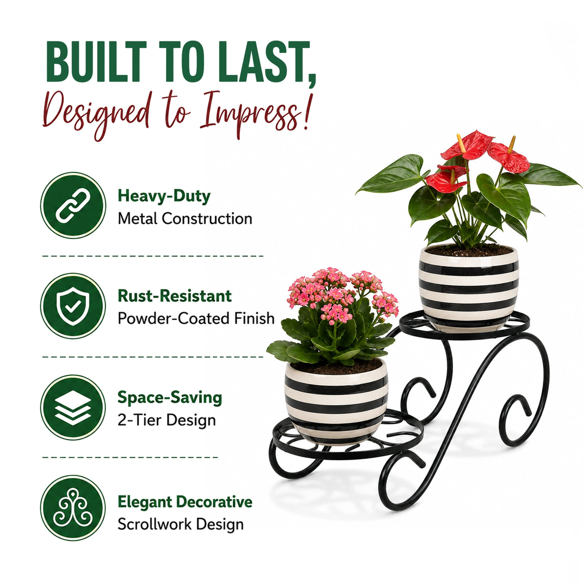 Urban Plant Twinset Stand for Plants (Pack of 1)