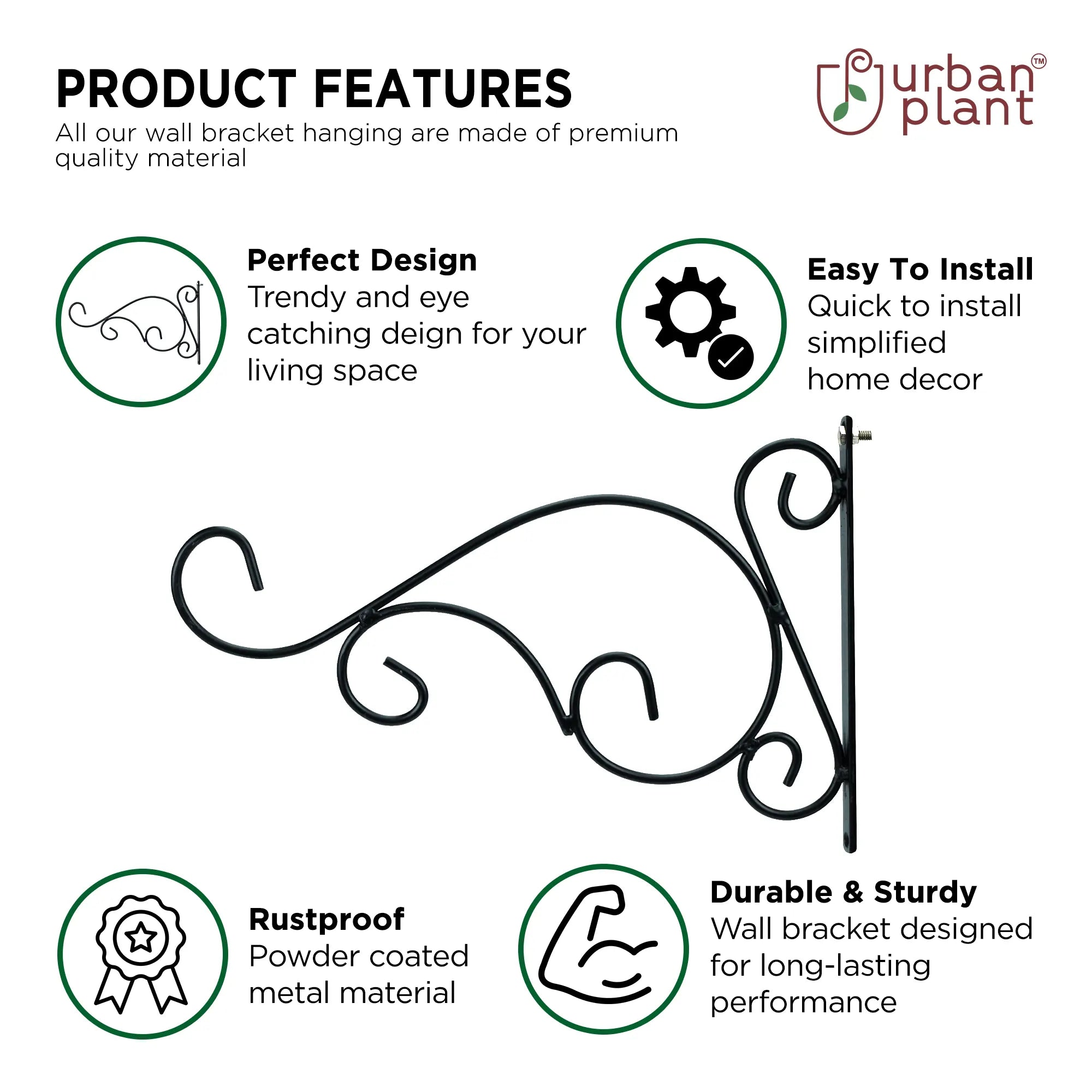 Curved Wall Bracket for Plant ( Set of 2 ) Urban Plant