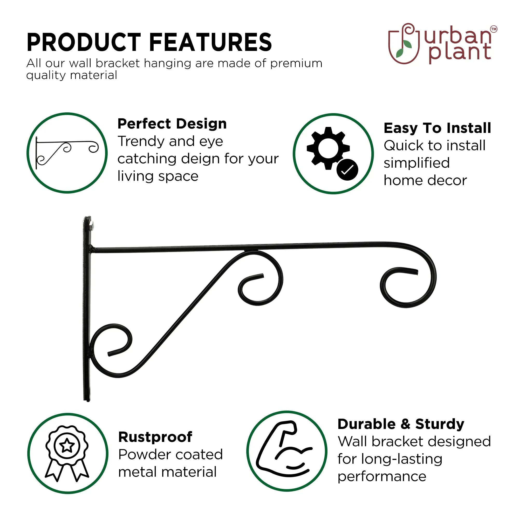 Plant Mate Wall Bracket (Set of 2) Wall Hanging Planter Urban Plant