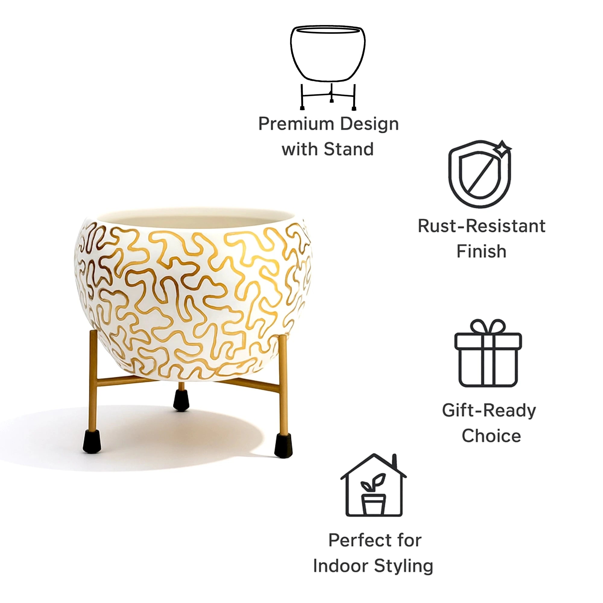 Orchard Table-top Metal Pot Metal Planter Urban Plant