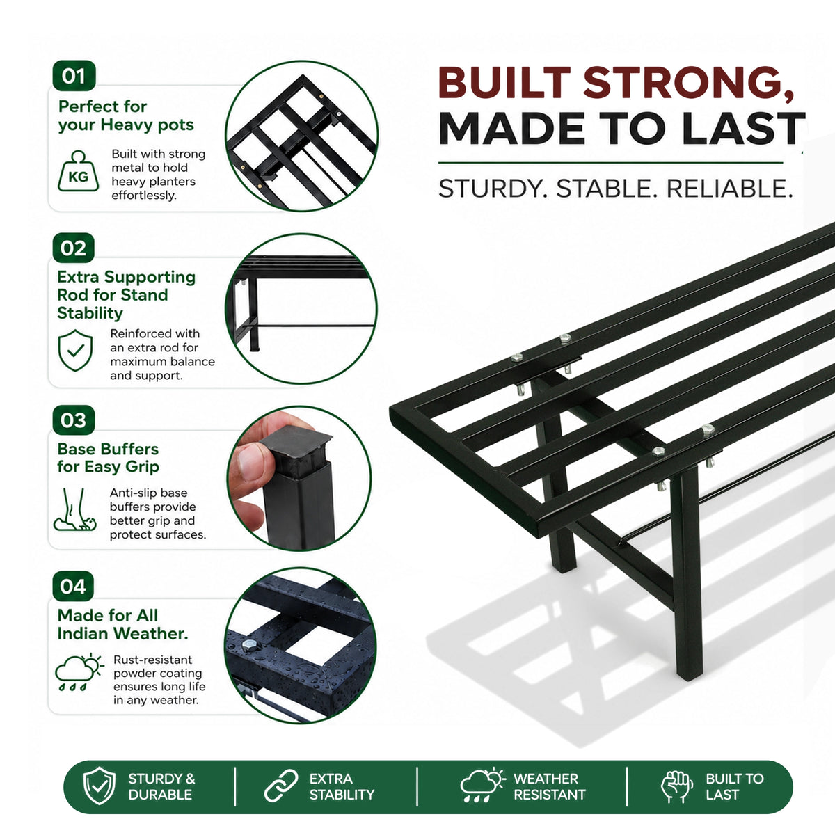 SUMO Heavy-Duty Plant Pot Stand