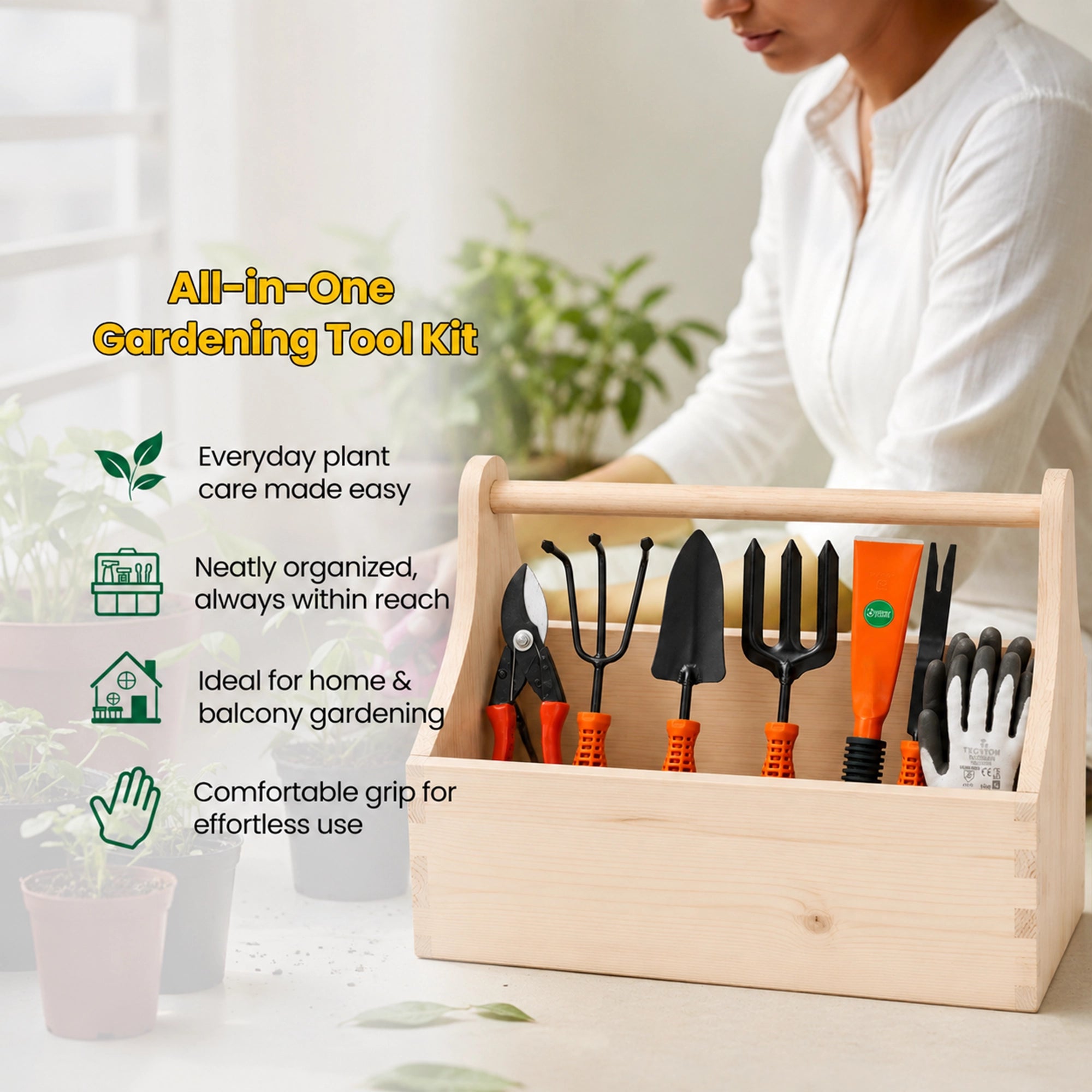 Urban Plant 7-Piece Essential Gardening Tools Kit