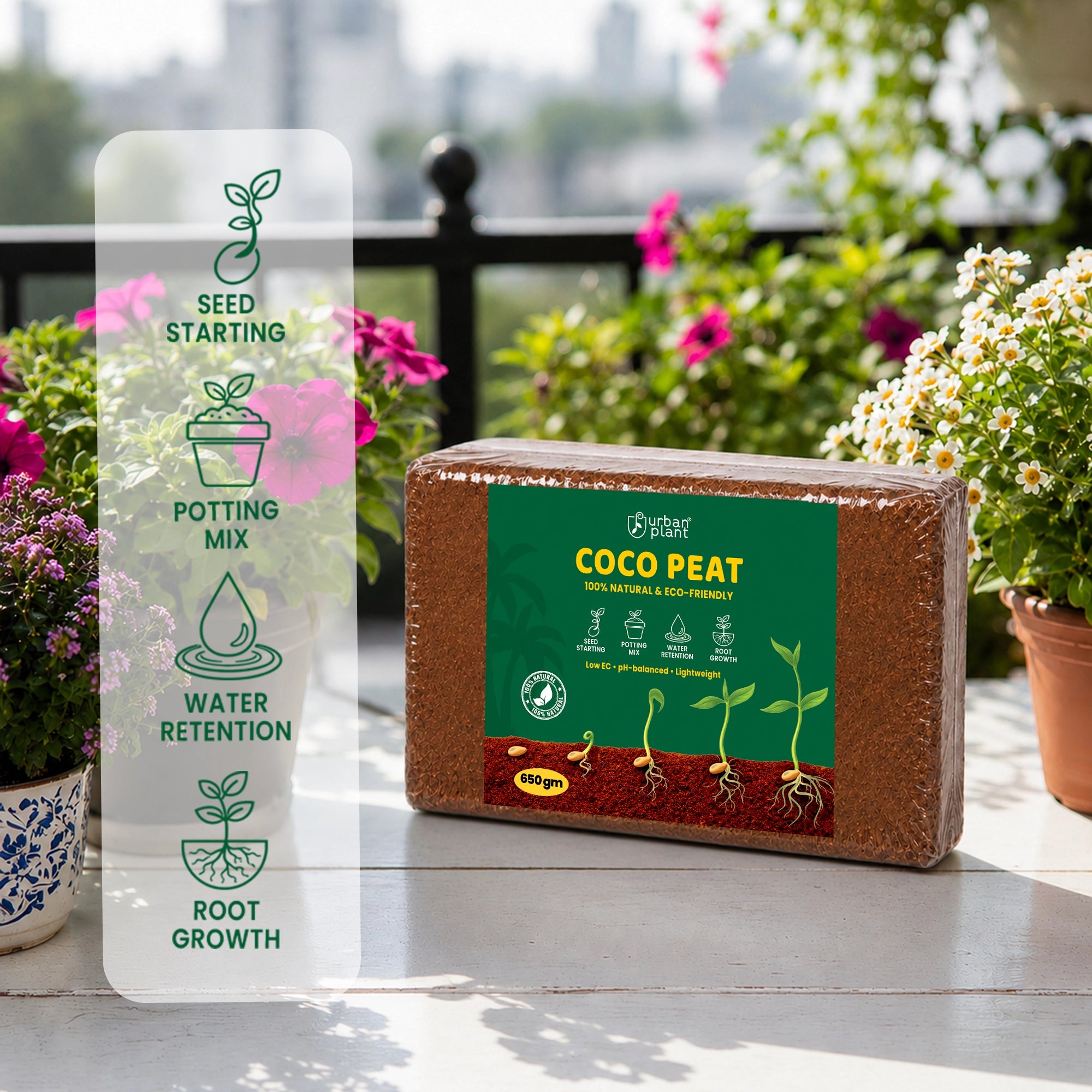 Urban Plant Cocopeat Brick 650 Gram