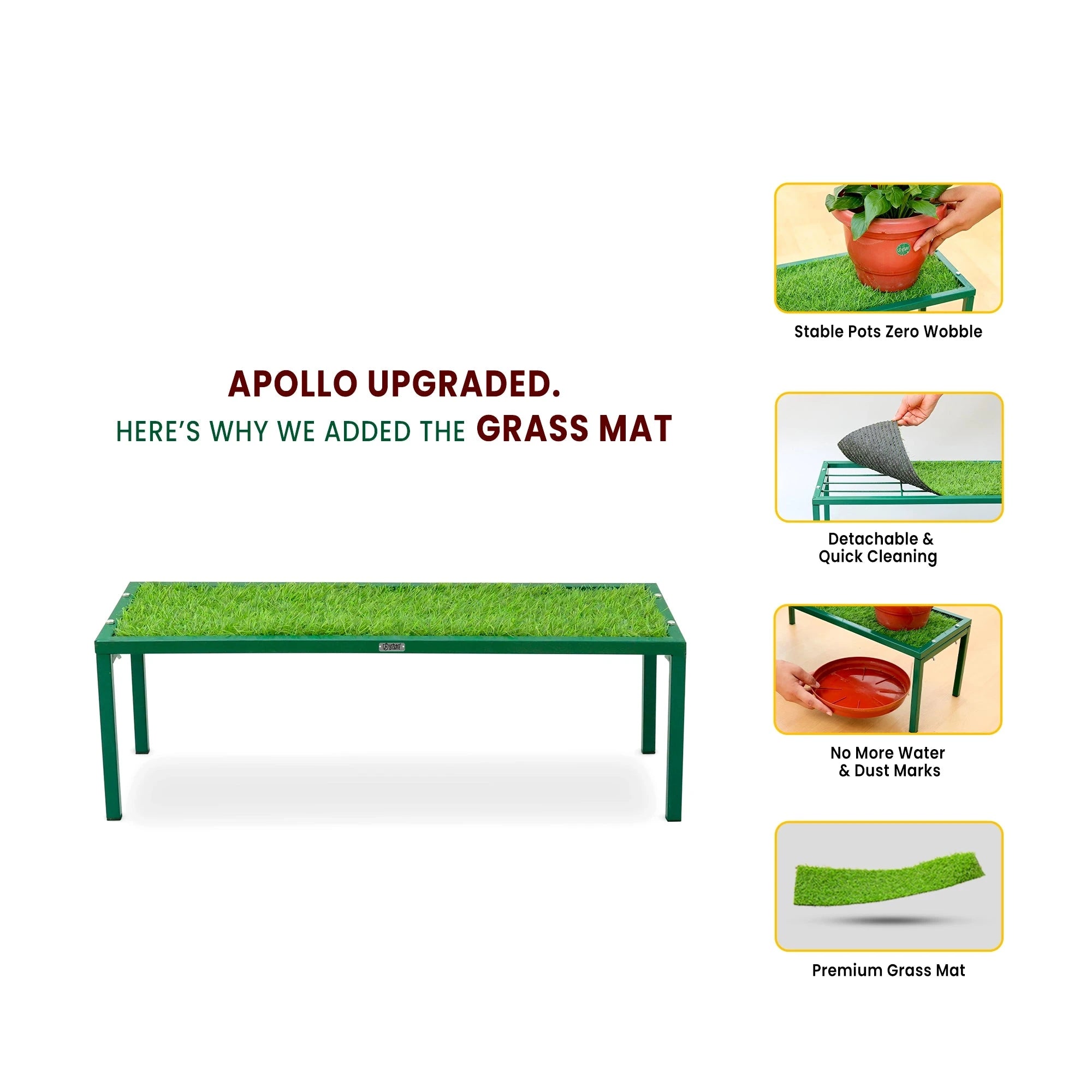 Urban Plant Apollo Plant Stand with Green Grass (Green – Set of 2) Plant Stand Urban Plant