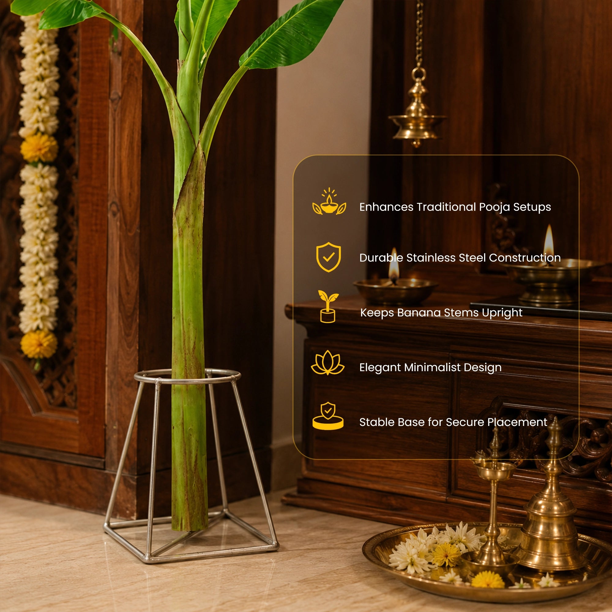 Urban Plant Banana Stand/Holder for Pooja