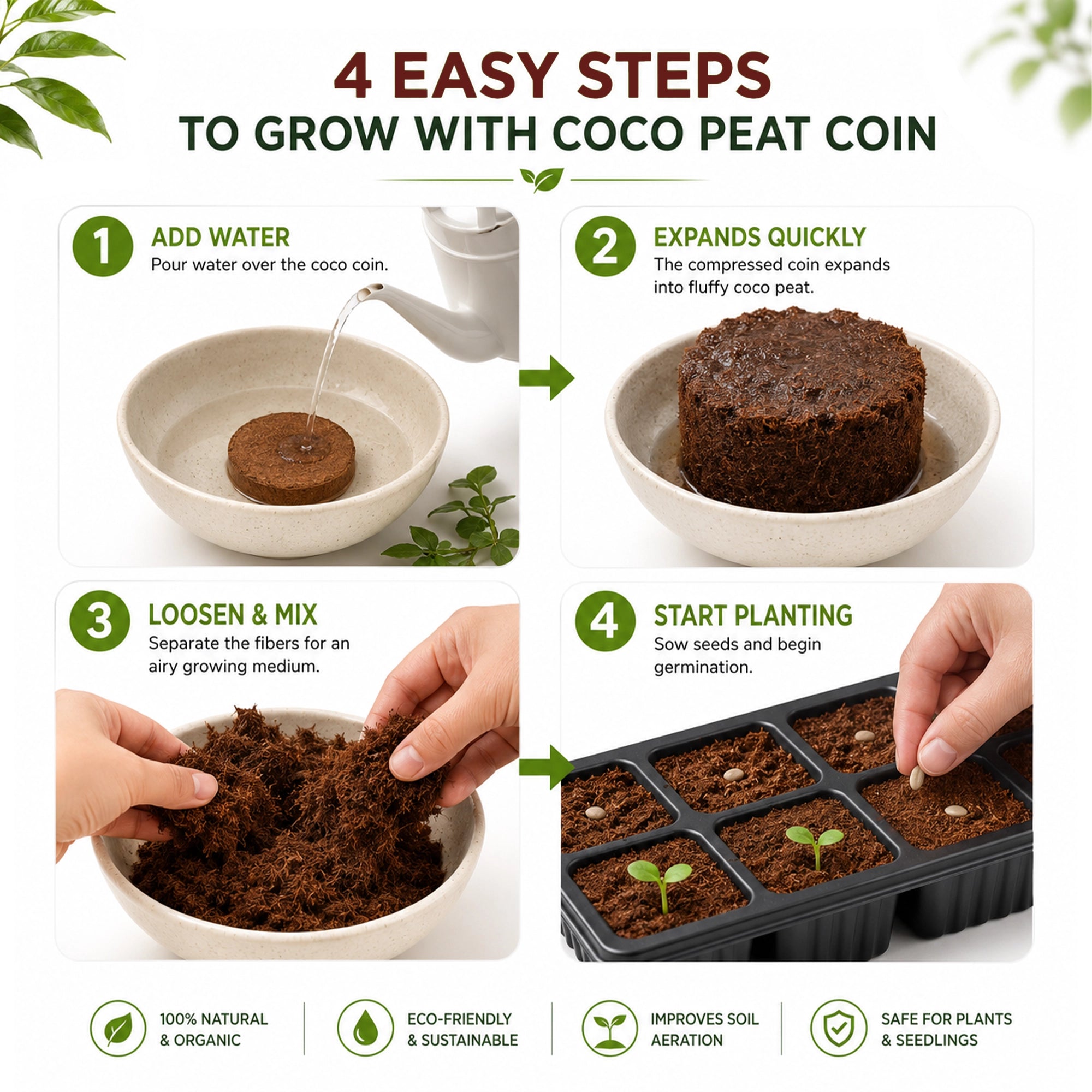 Urban Plant Cocopeat Seedling Coin