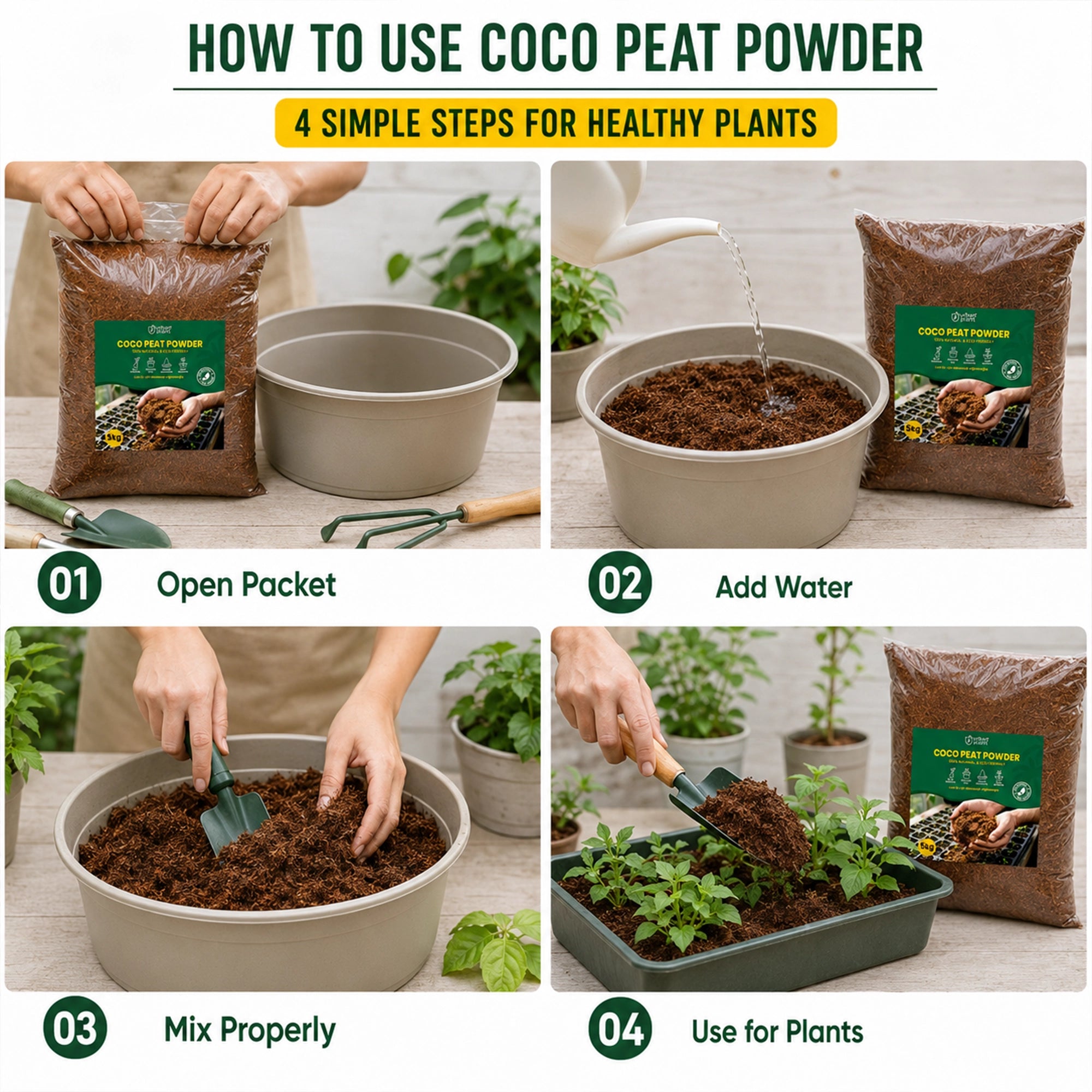 Urban Plant Cocopeat Powder how to use