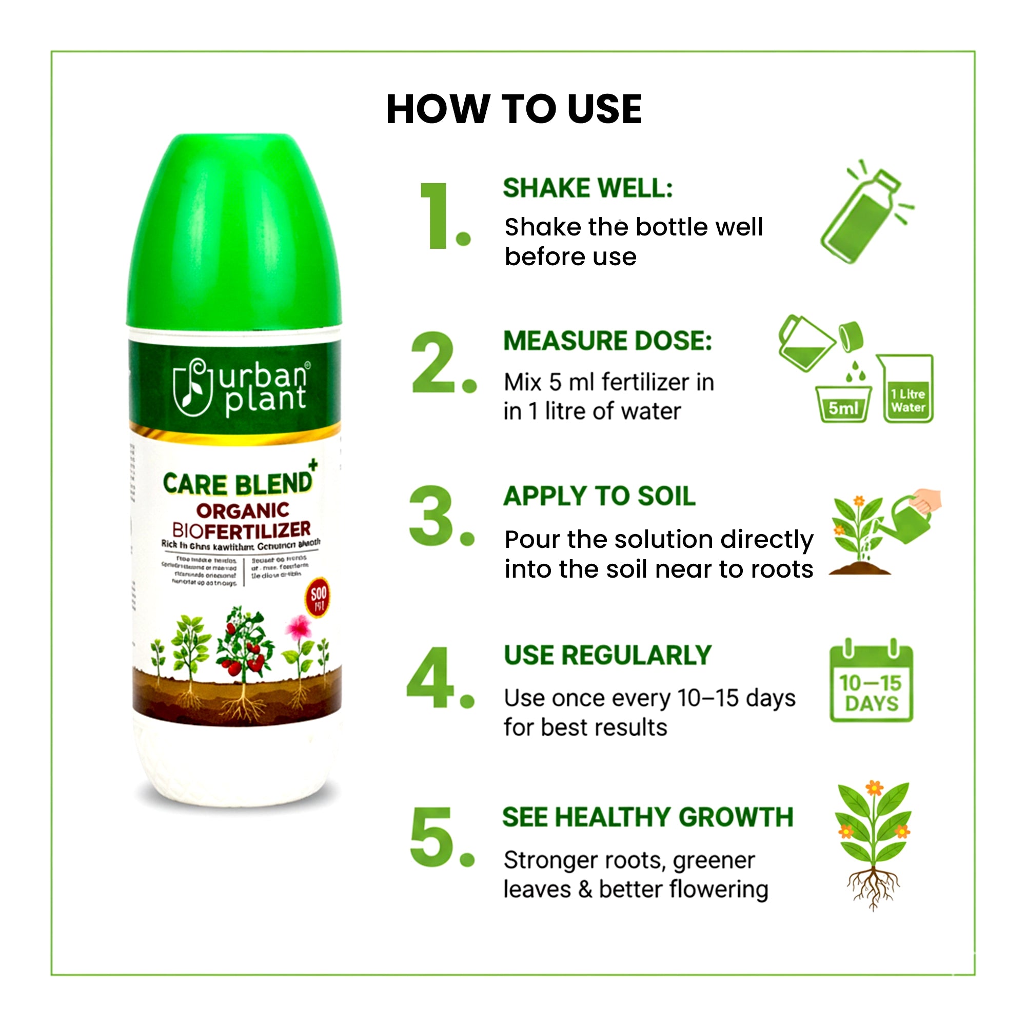 Urban Plant Care Blend Bio Plant Fertilizer how to use