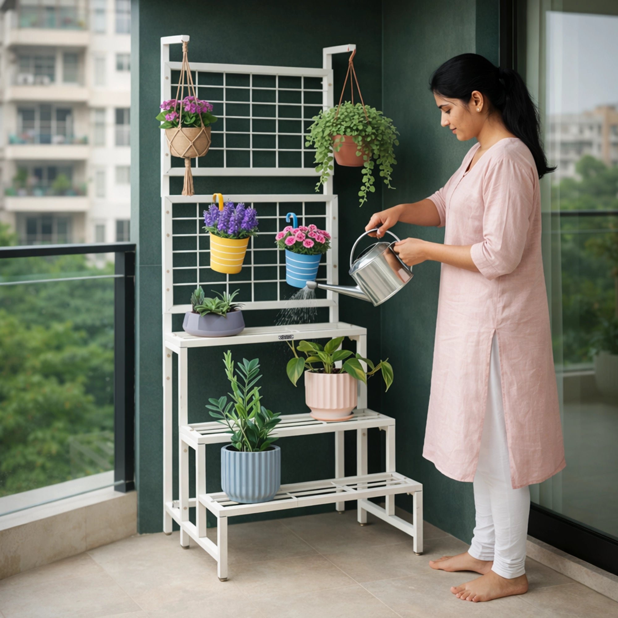 Multi-tier metal plant display stand Urban Plant lifestyle