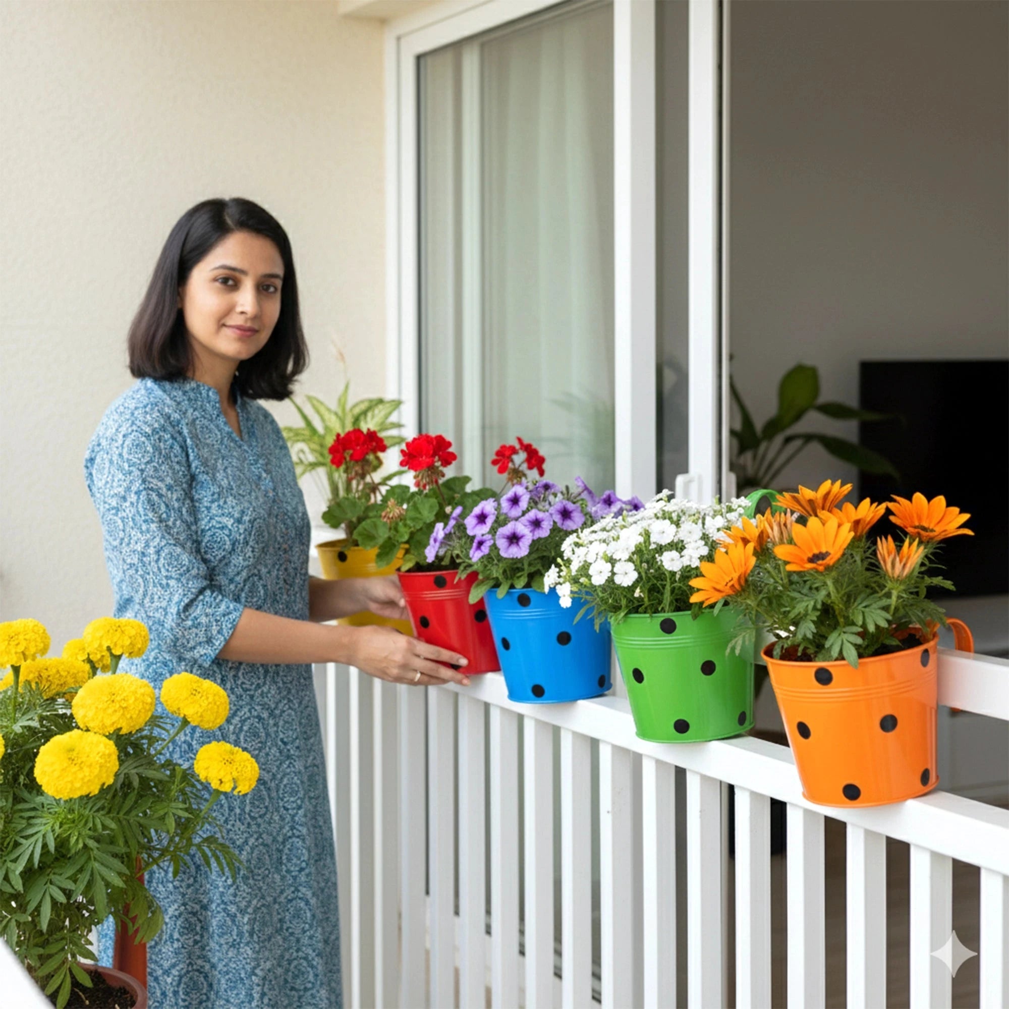 Colorcrest Hanging Planters - (Set of 5) Hanging Decor Urban Plant