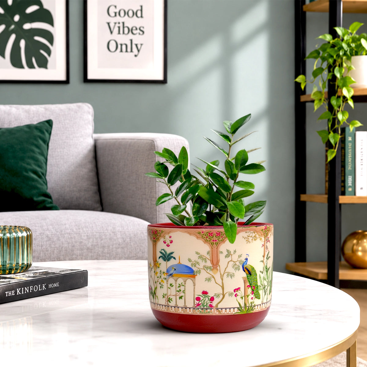 Urban Plant RANG 3D Terracotta Pot Color Badshahi Beige