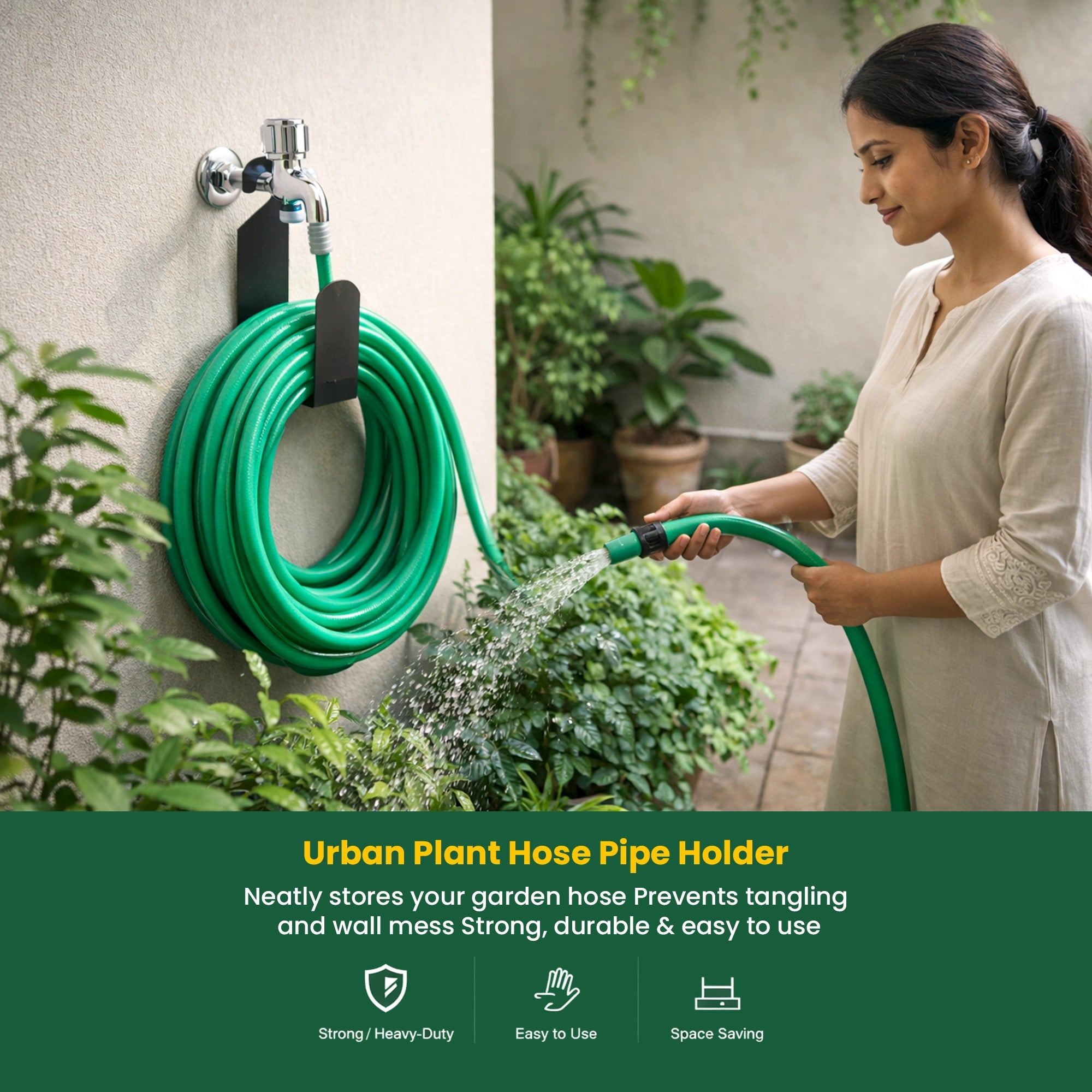Urban Plant Hose Pipe Holder usage