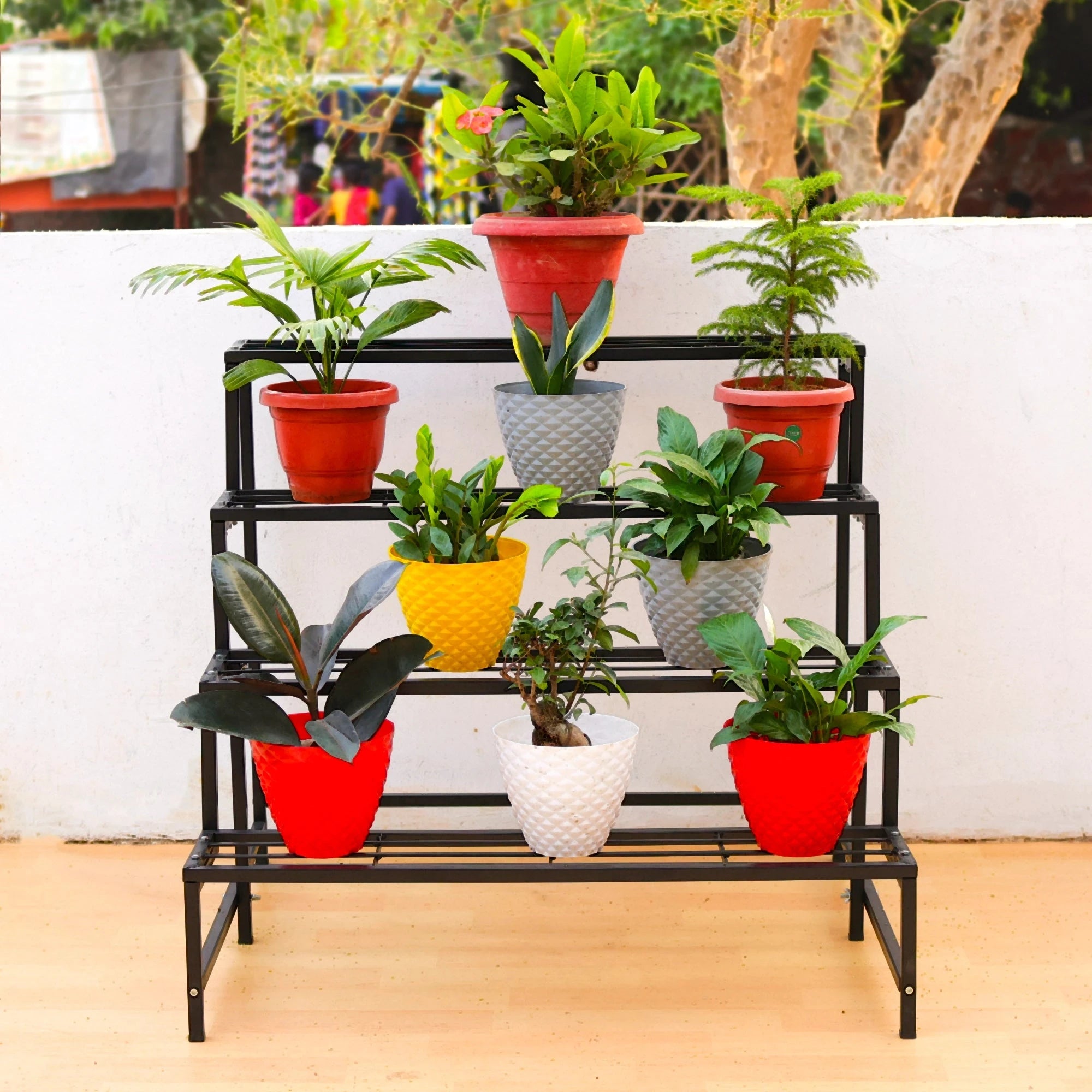 Urban Plant Heavy Duty 4-Step Planter Pot Stand Metal Stand Urban Plant