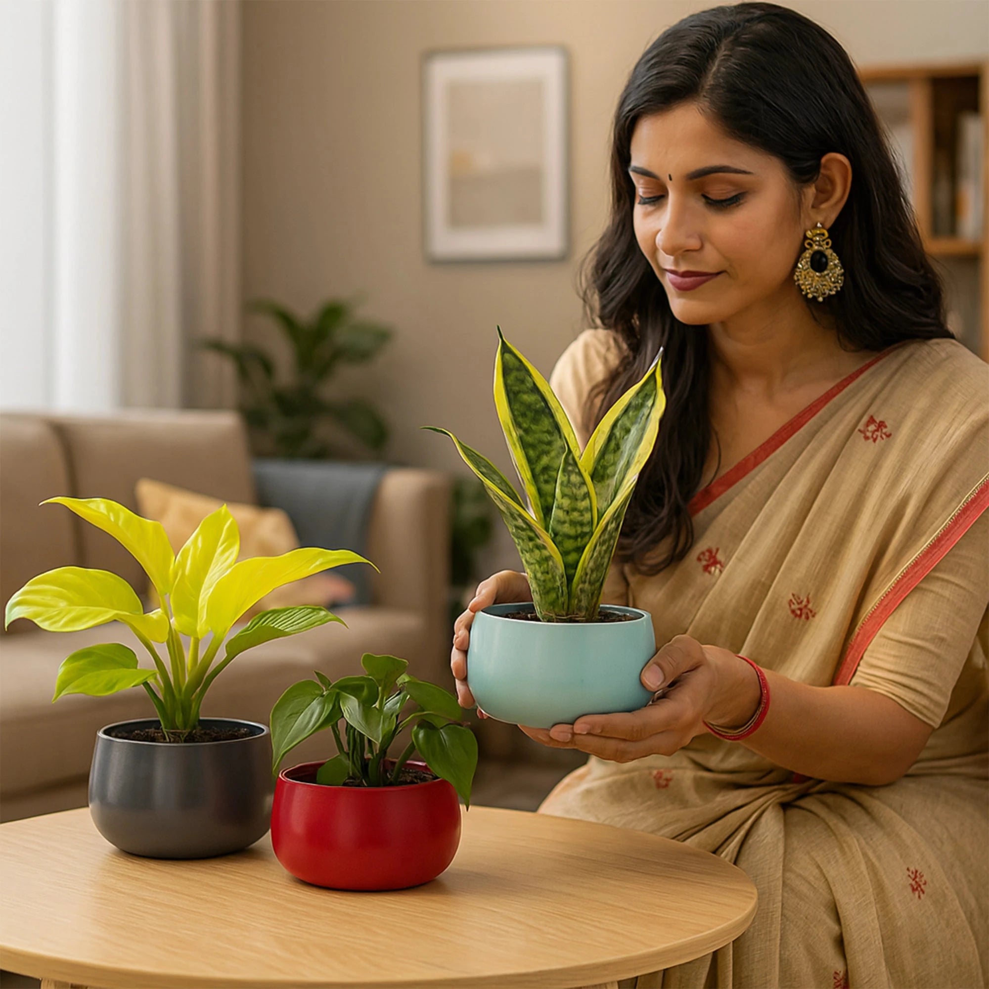 Metalix Metal pot (Set of 3) Metal Planter Urban Plant