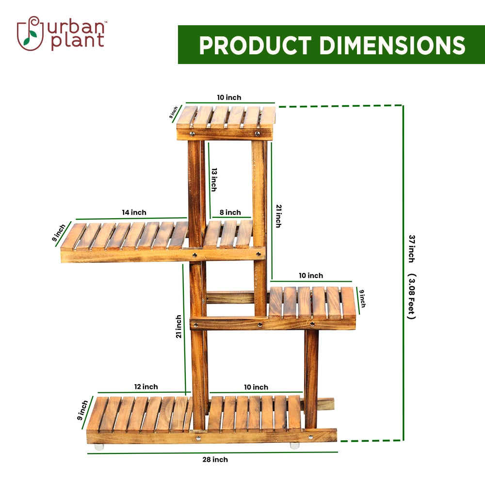 4-Tier Wooden Stand Urban Plant