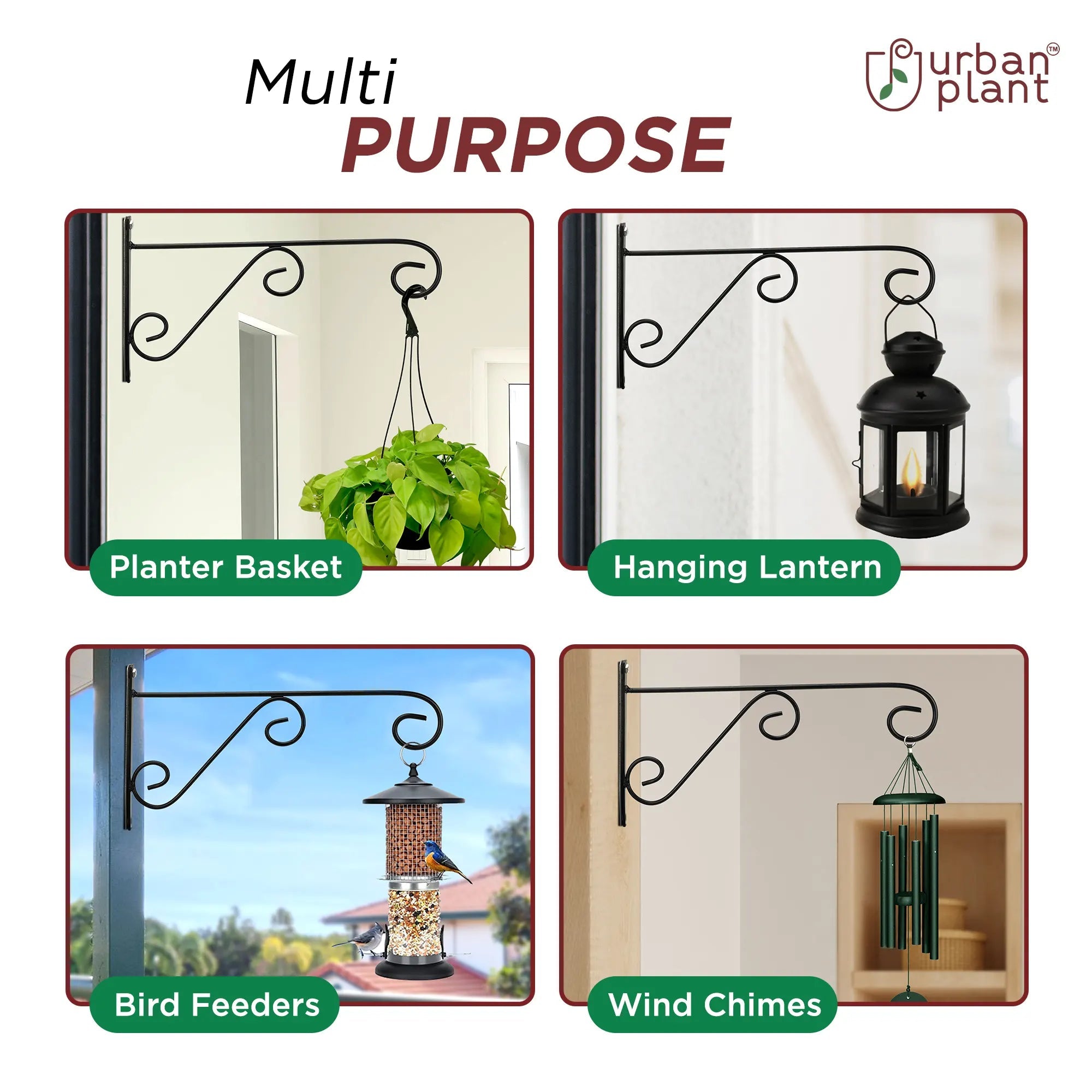 Plant Mate Wall Bracket (Set of 2) Wall Hanging Planter Urban Plant