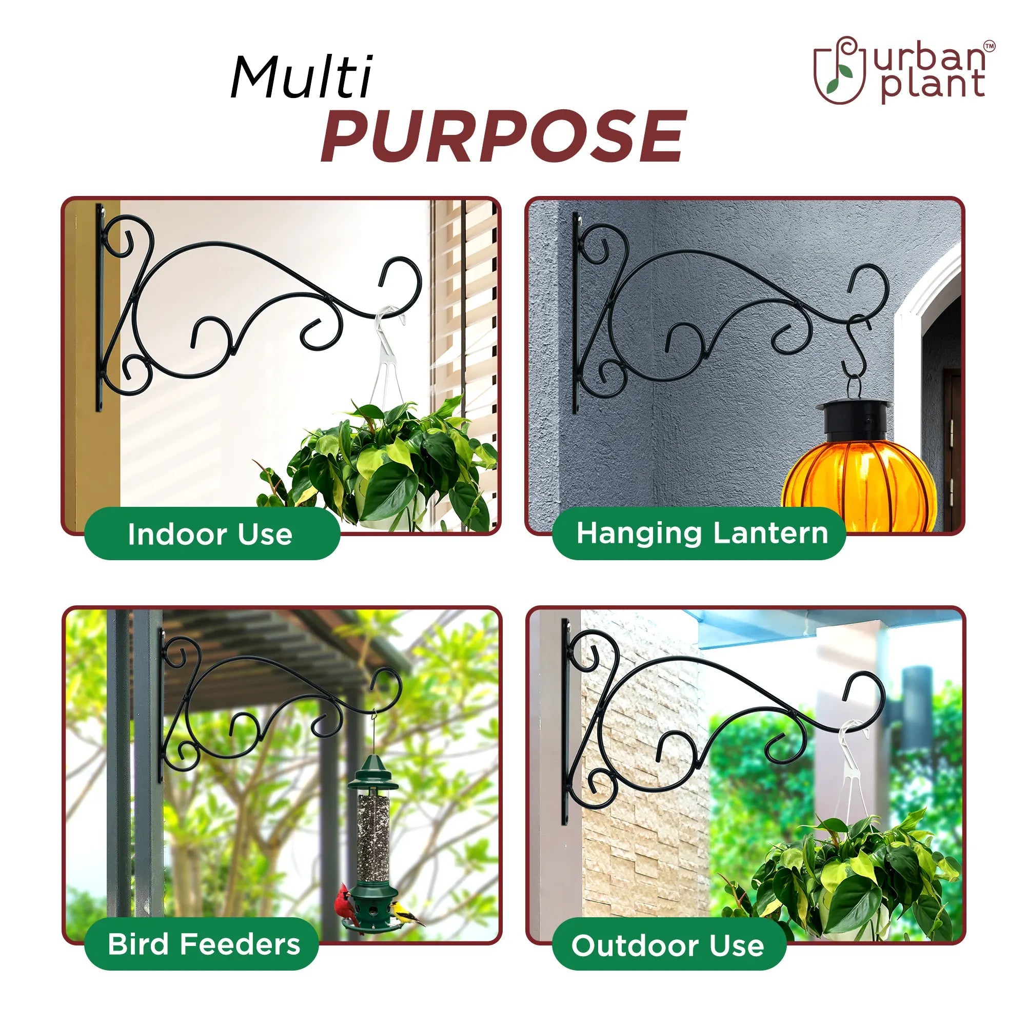 Curved Wall Bracket for Plant ( Set of 2 ) Urban Plant