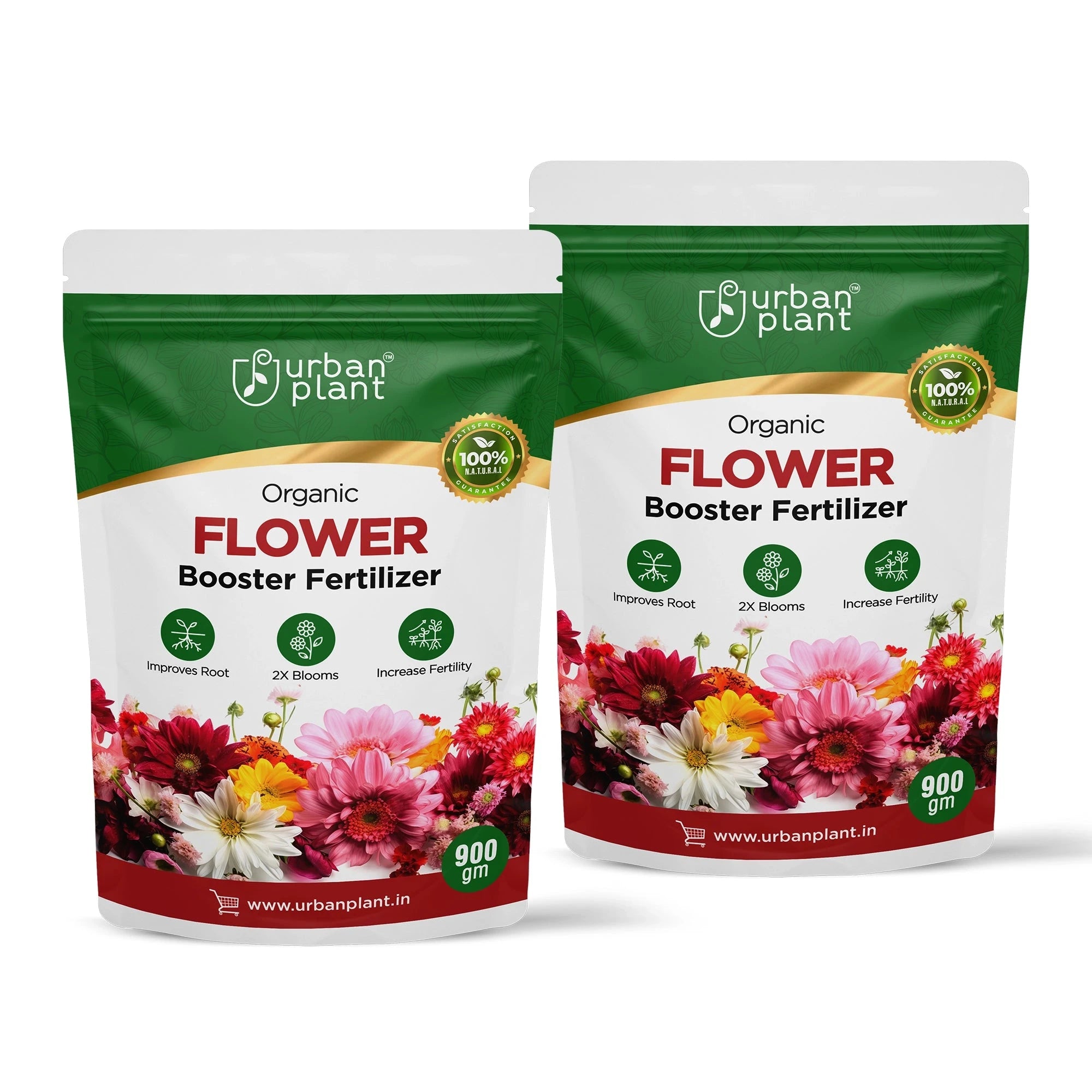 Flower Booster Fertilizer Potting Mix Urban Plant Pack of 2