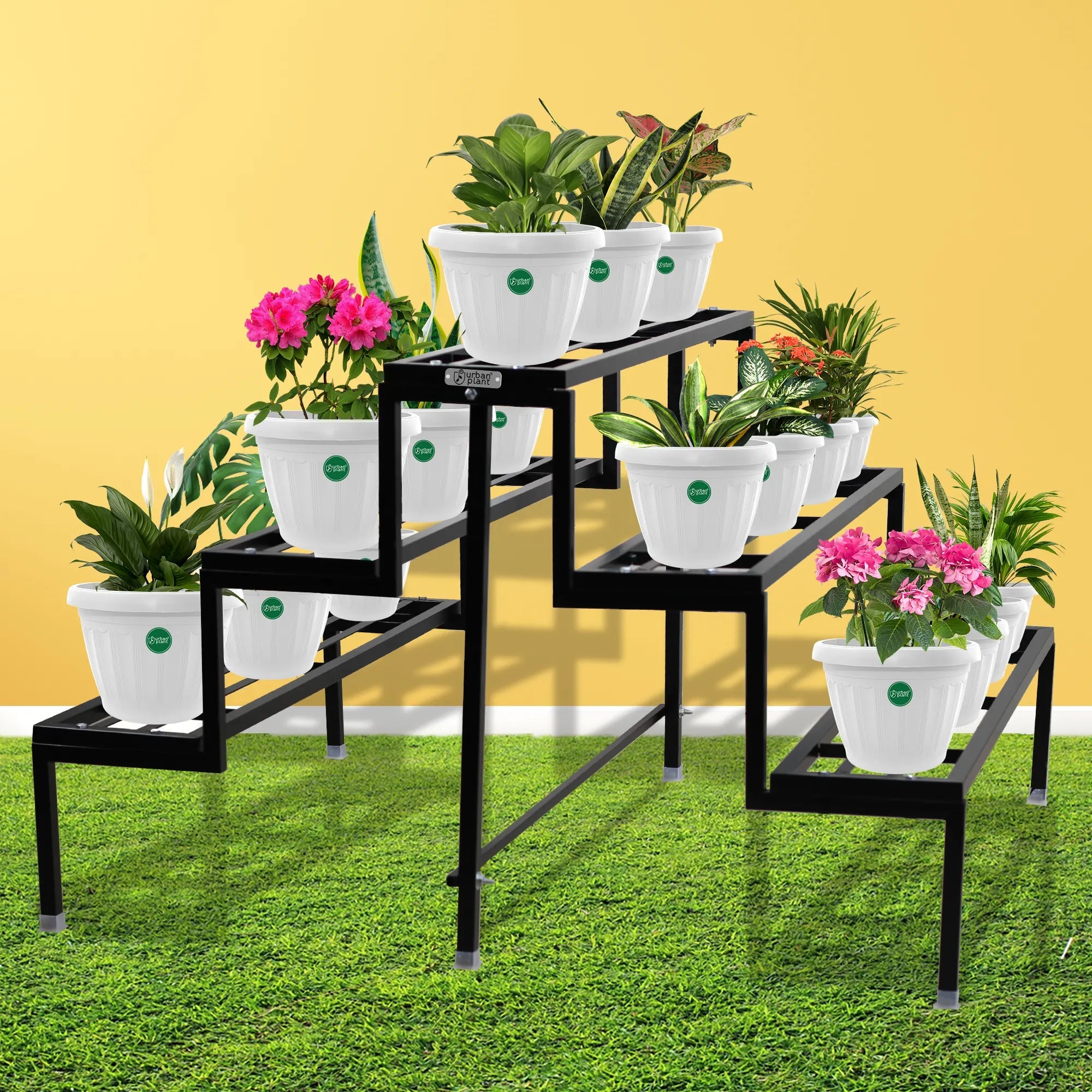 Heavy Duty 5-Step Planter Pot Stand- Best Outdoor & Indoor Garden Stand (Easy Assembly) Planter Stand Urban Plant 