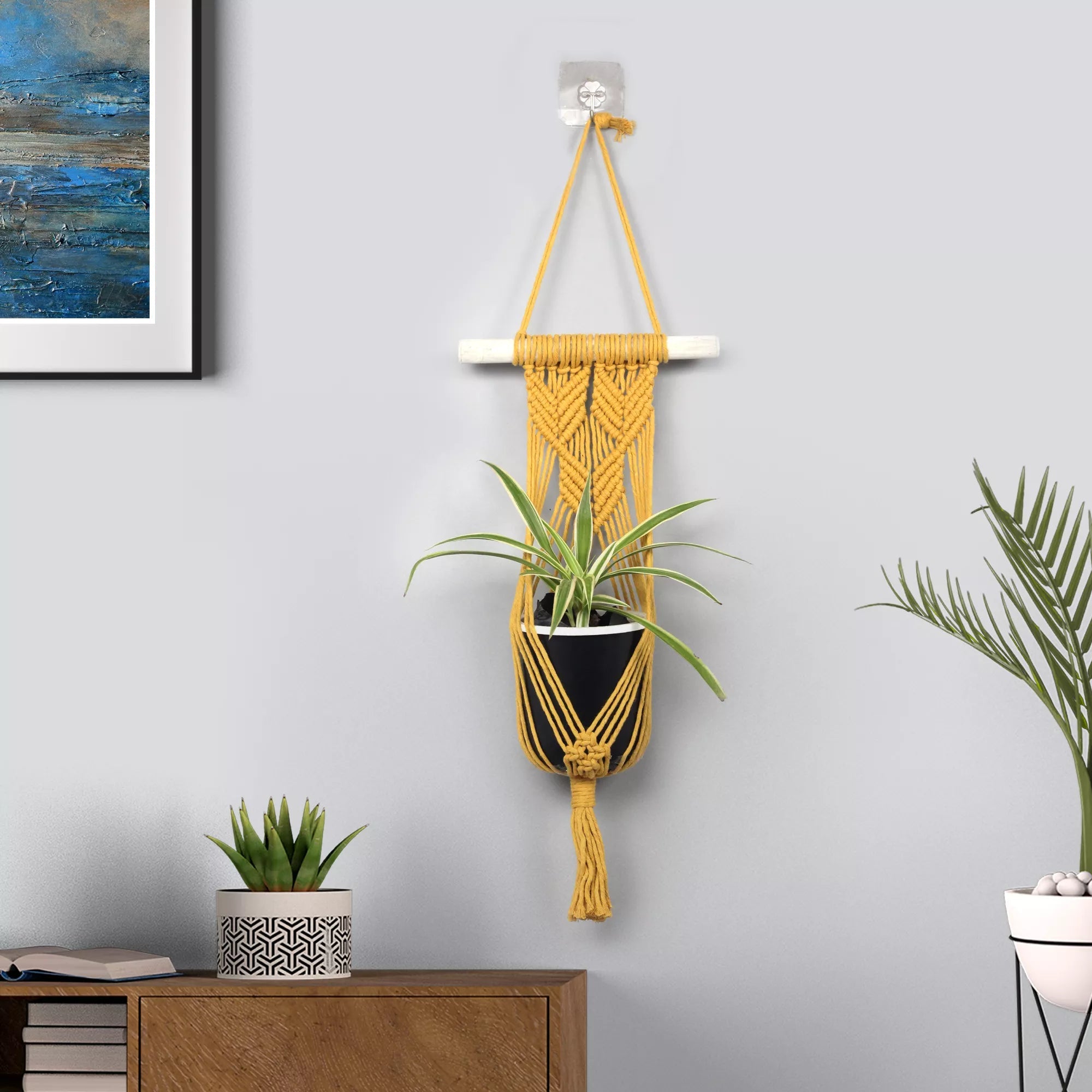 macrame planter hanger Urban Plant Mustard Bliss Macrame Plant Hanger