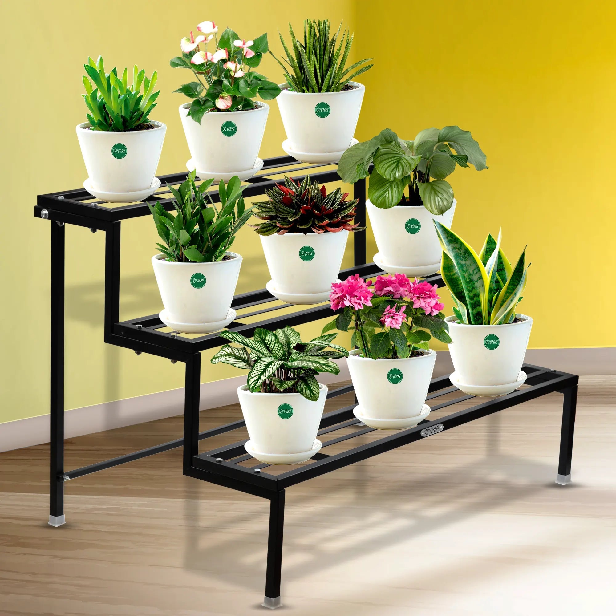 Outdoor Garden Flower Pot Holder Shelf - Heavy Duty Potted Flower