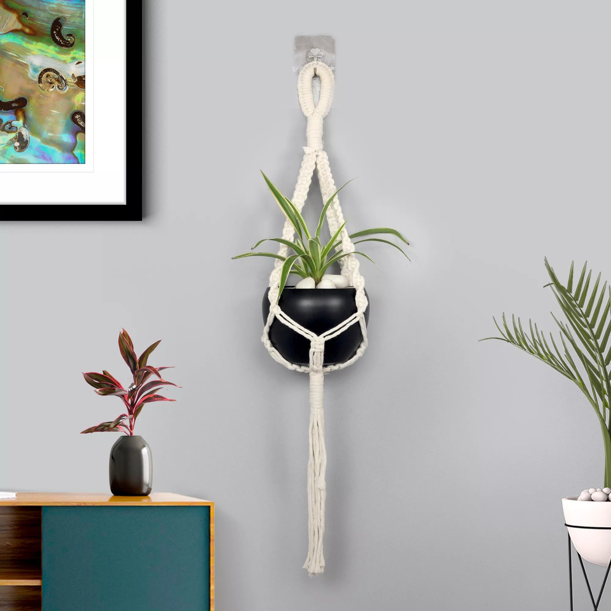 Modern Bohemian Macrame Plant Hanger Hanging Planter Urban Plant