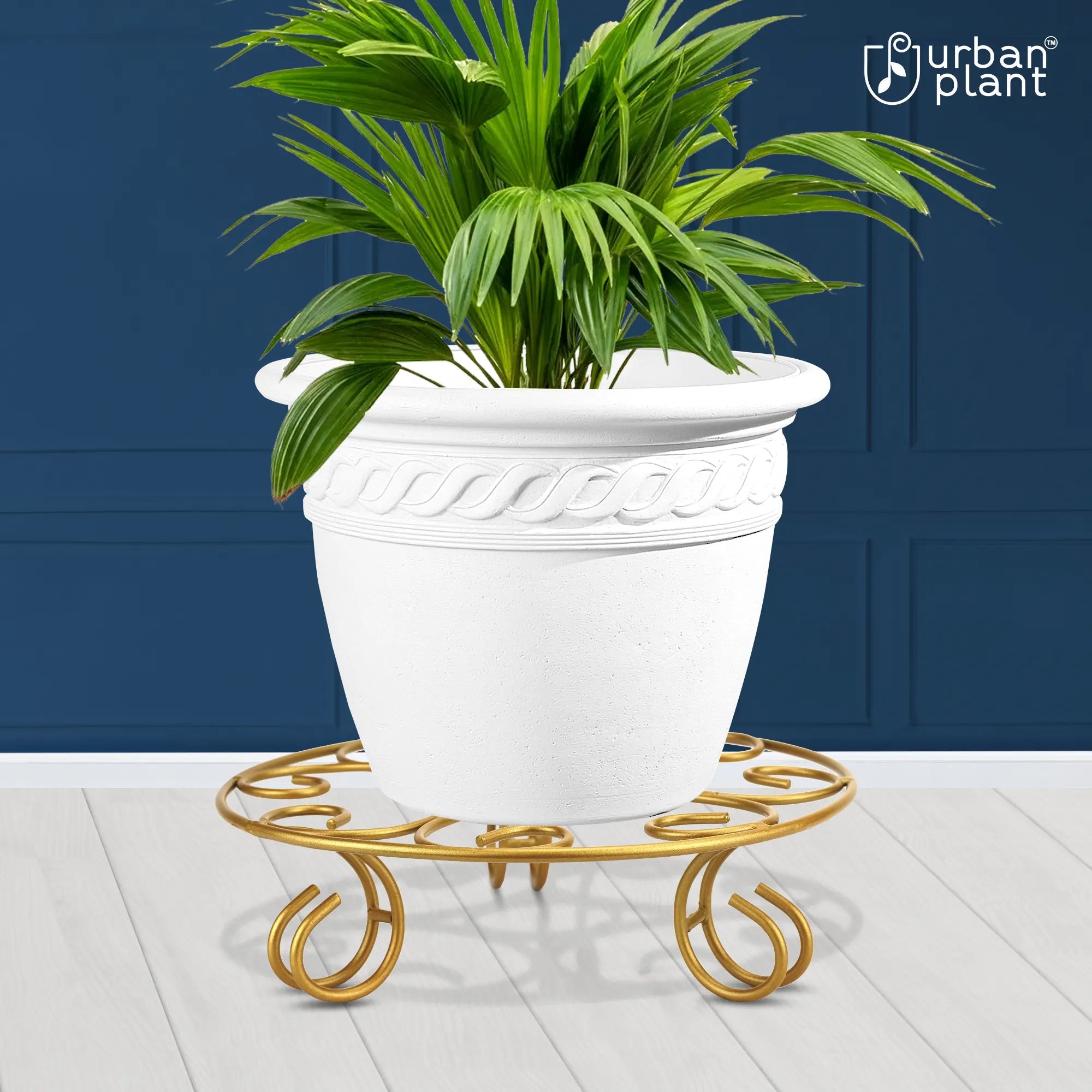 Indoor Designer Metal Pot Stands (Set of 4) (1212, Gold) Urban Plant