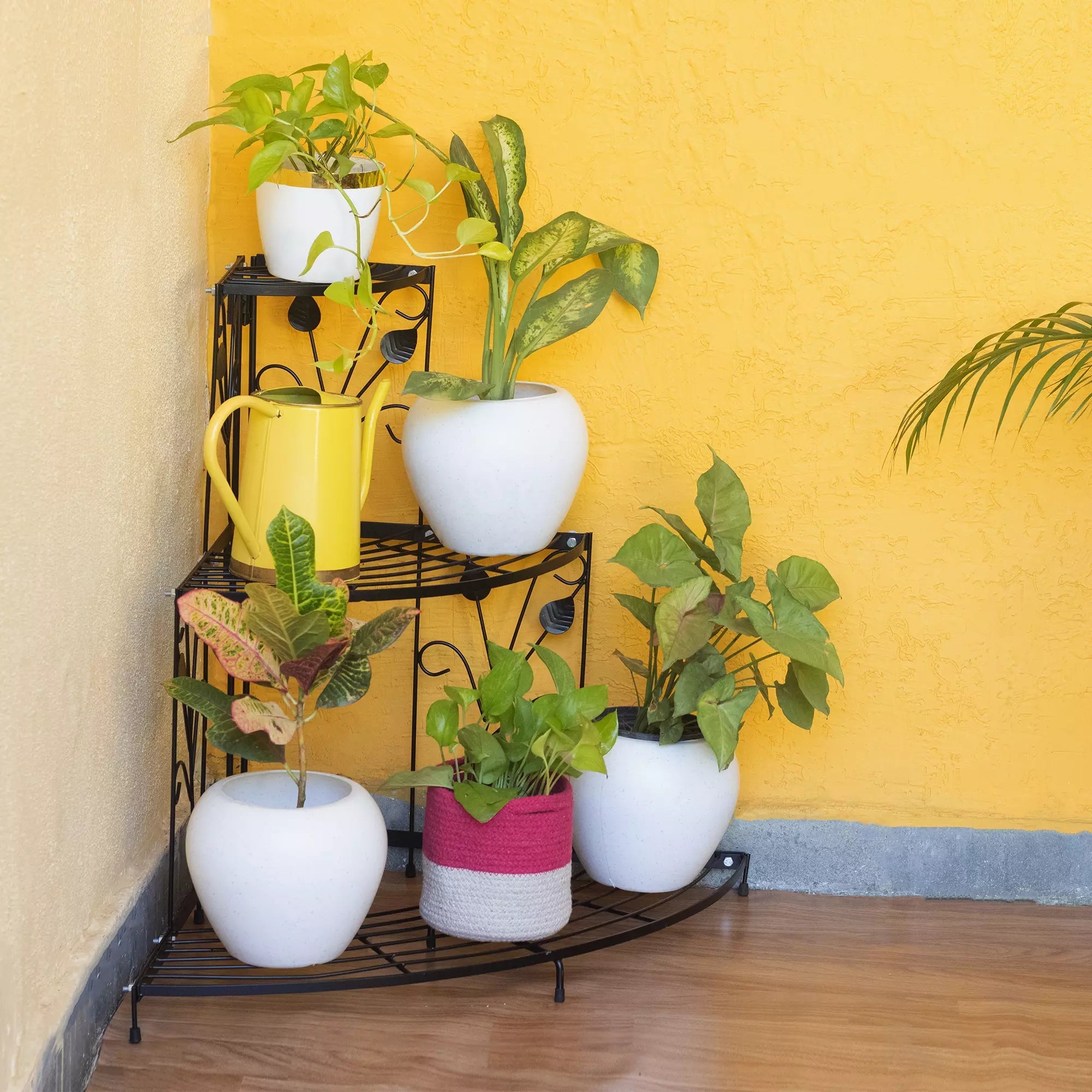 3 Tier Corner Pot Stand Metal -1398 Metal Stand Urban Plant