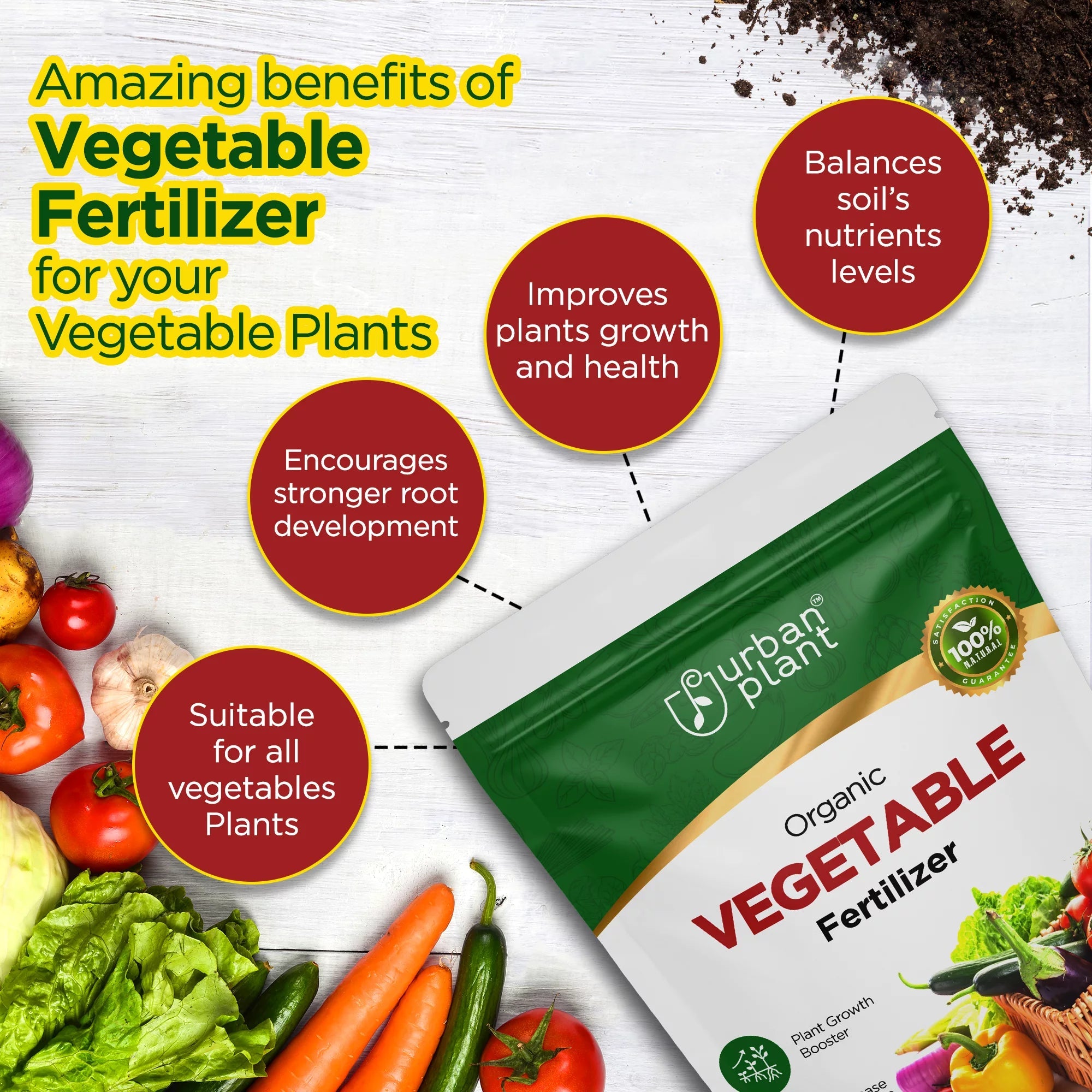 Vegetable Fertilizer for Vegetable Plants 900g Potting Mix Urban Plant