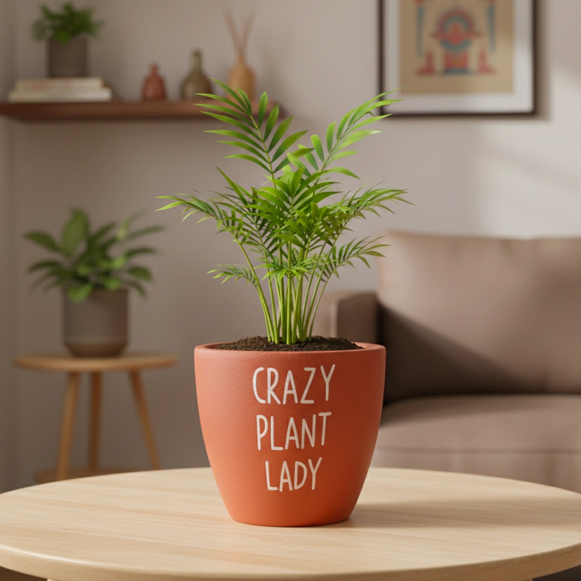 Urban Plant Clay Canvas Terracotta Pot (Playful Pattern)