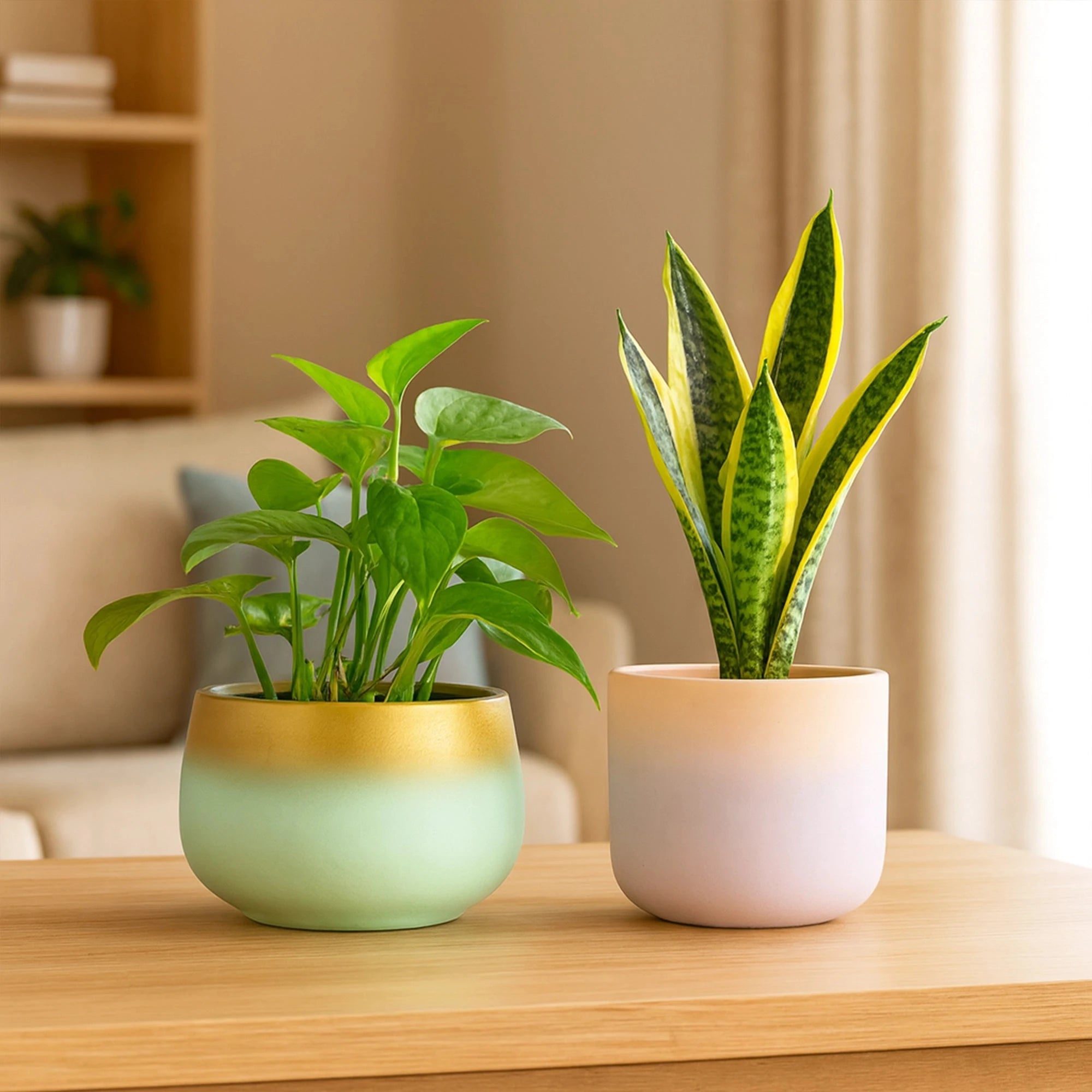 Terracotta Wonders - (Set of 2) Terracotta Pot Urban Plant Terracotta Bliss