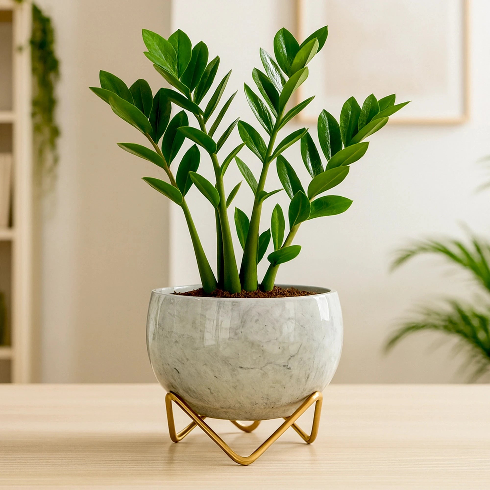 Petite Metal Pots Metal Planter Urban Plant Grey Marble