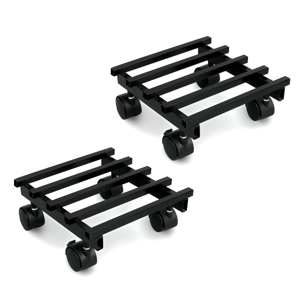 Urban Plant Square Caddy with Wheel Rolling Plant Stand (Set of 2)