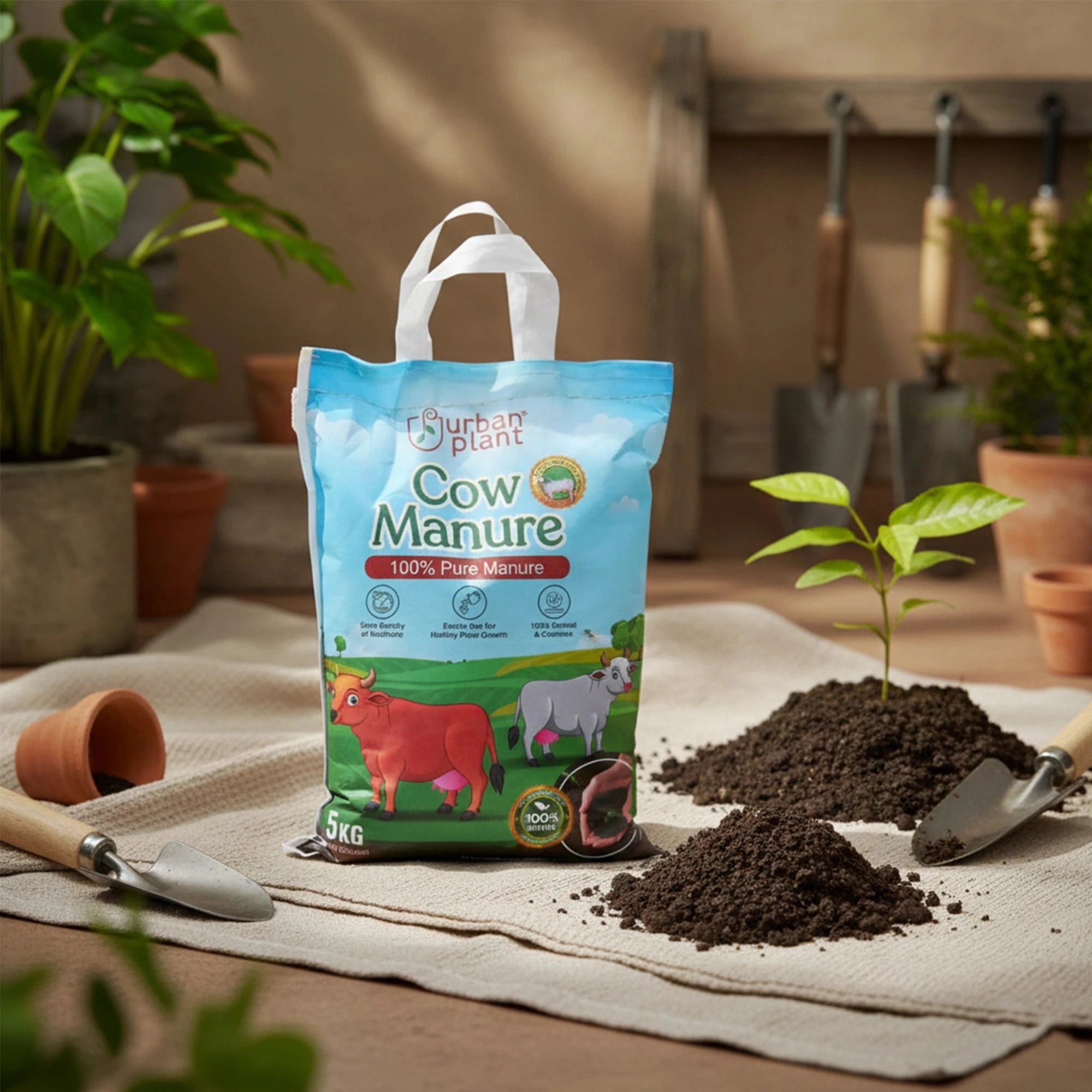 Cow Manure for Plants Potting Mix Urban Plant 5Kg