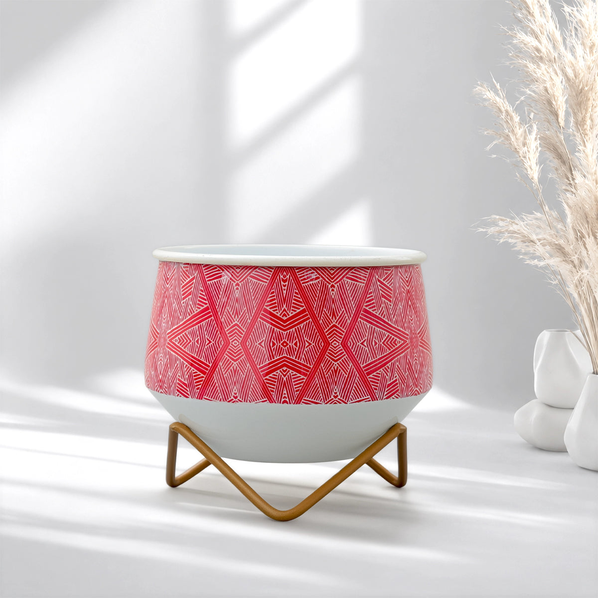Caramel Metal Planter