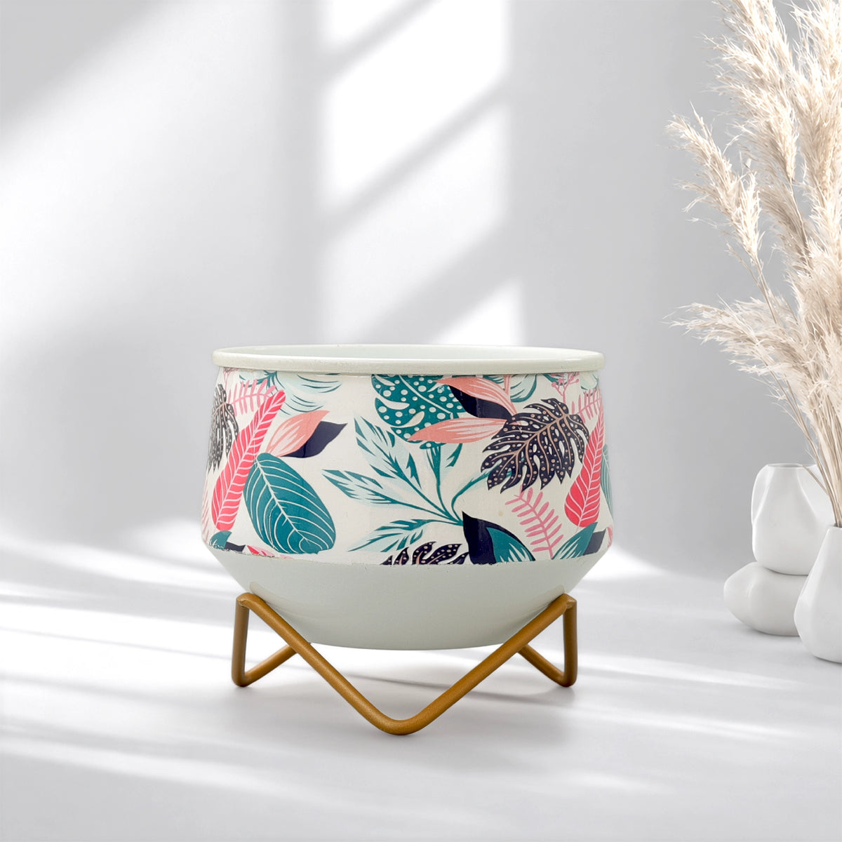 Caramel Metal Planter