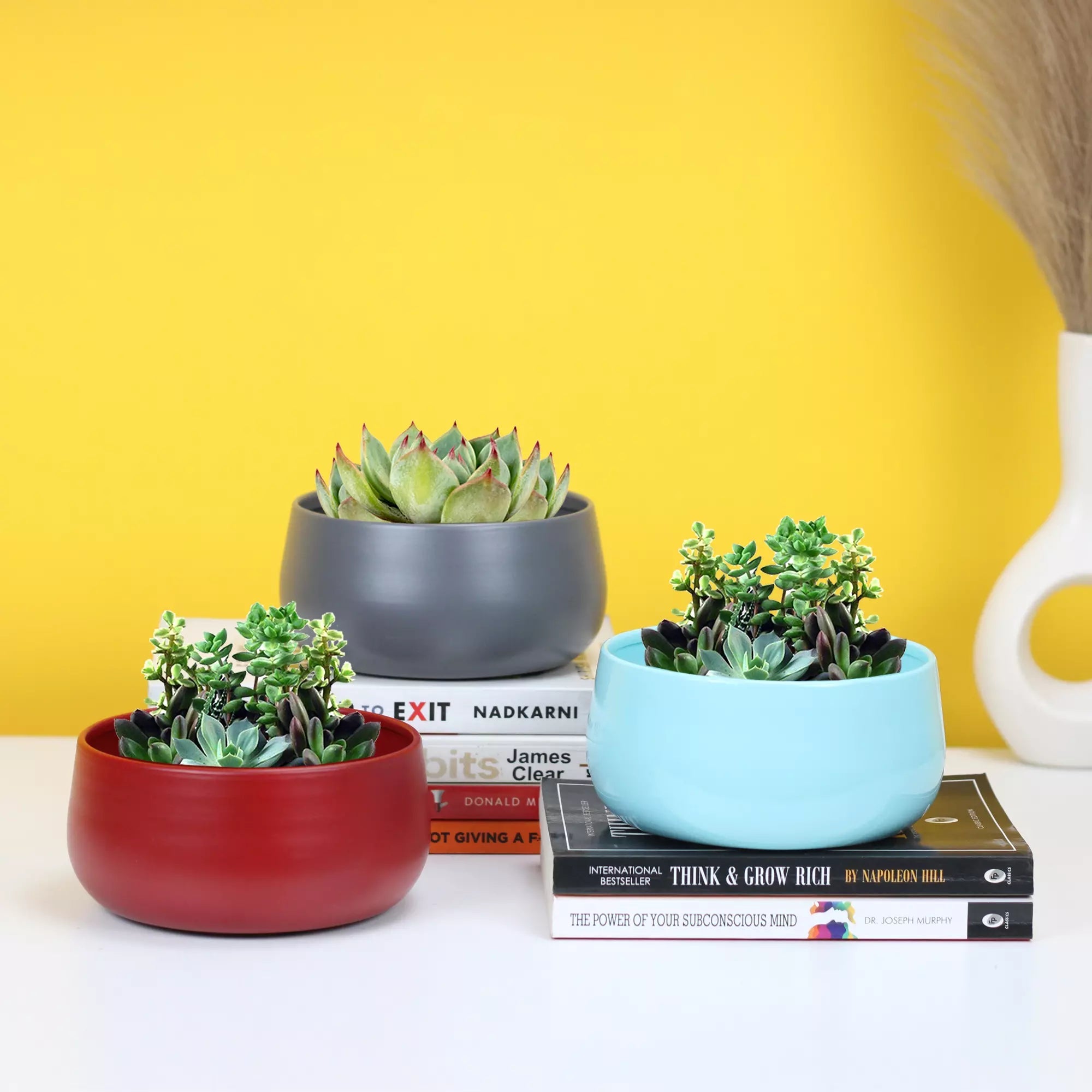 Simplistic TableTop Planters (Set of 3) - 1330 B,D,E Metal Planter Urban Plant