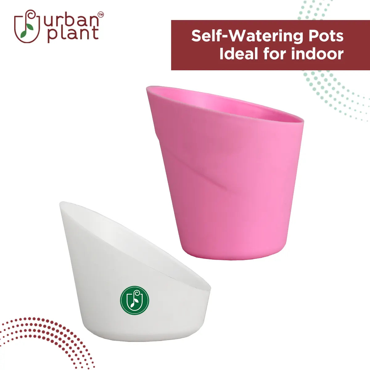 Satin Self Watering Pot 4 inch Urban Plant 