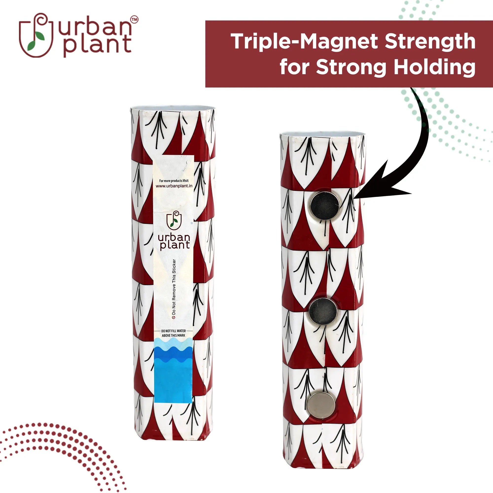 Decorative Colorful Magnetic Planters for Fridge Online (Set of 2) Magnetic Planter Urban Plant