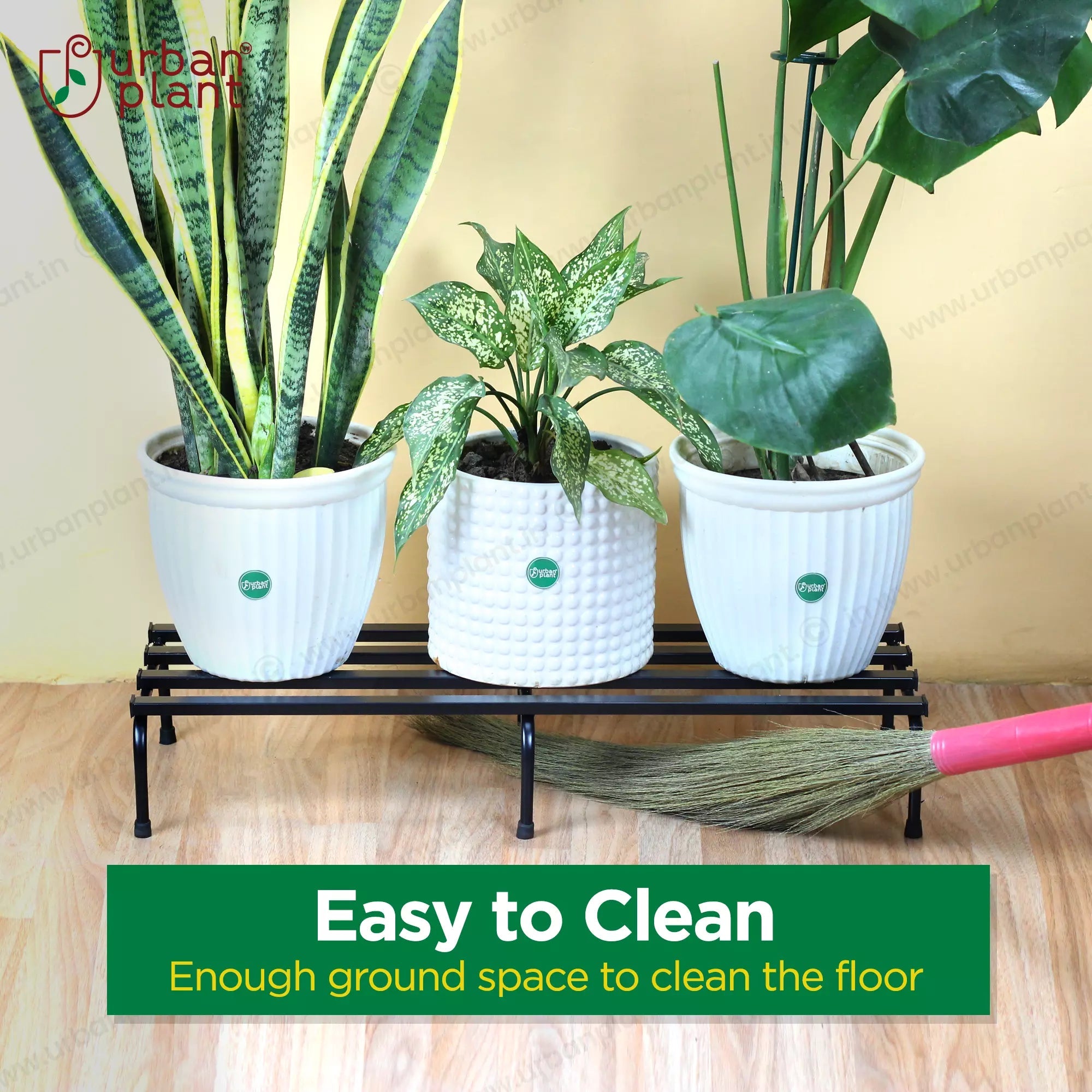 Robust Metal Planter/Pot Stand for Garden - Black Metal Stand Urban Plant